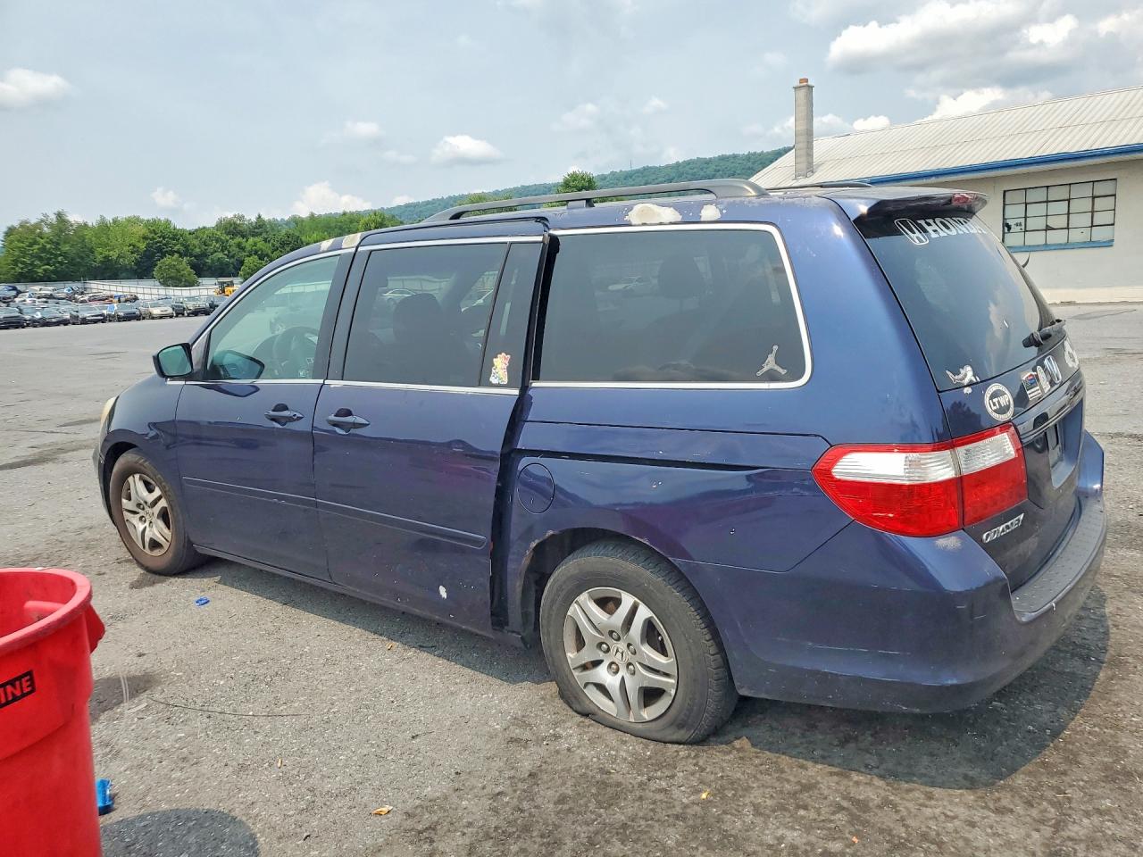 2007 Honda Odyssey Exl Blue vin: 5FNRL387X7B034685
