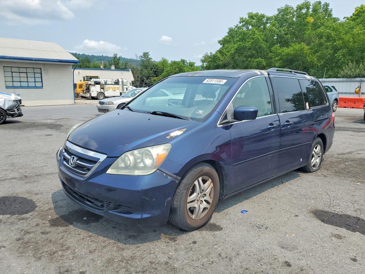 2007 Honda Odyssey Exl Blue vin: 5FNRL387X7B034685