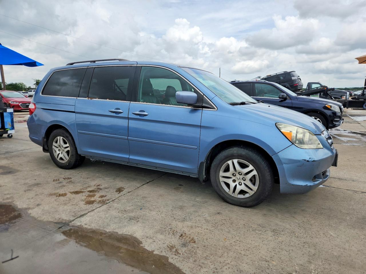 2007 Honda Odyssey Exl Синий vin: 5FNRL387X7B045041