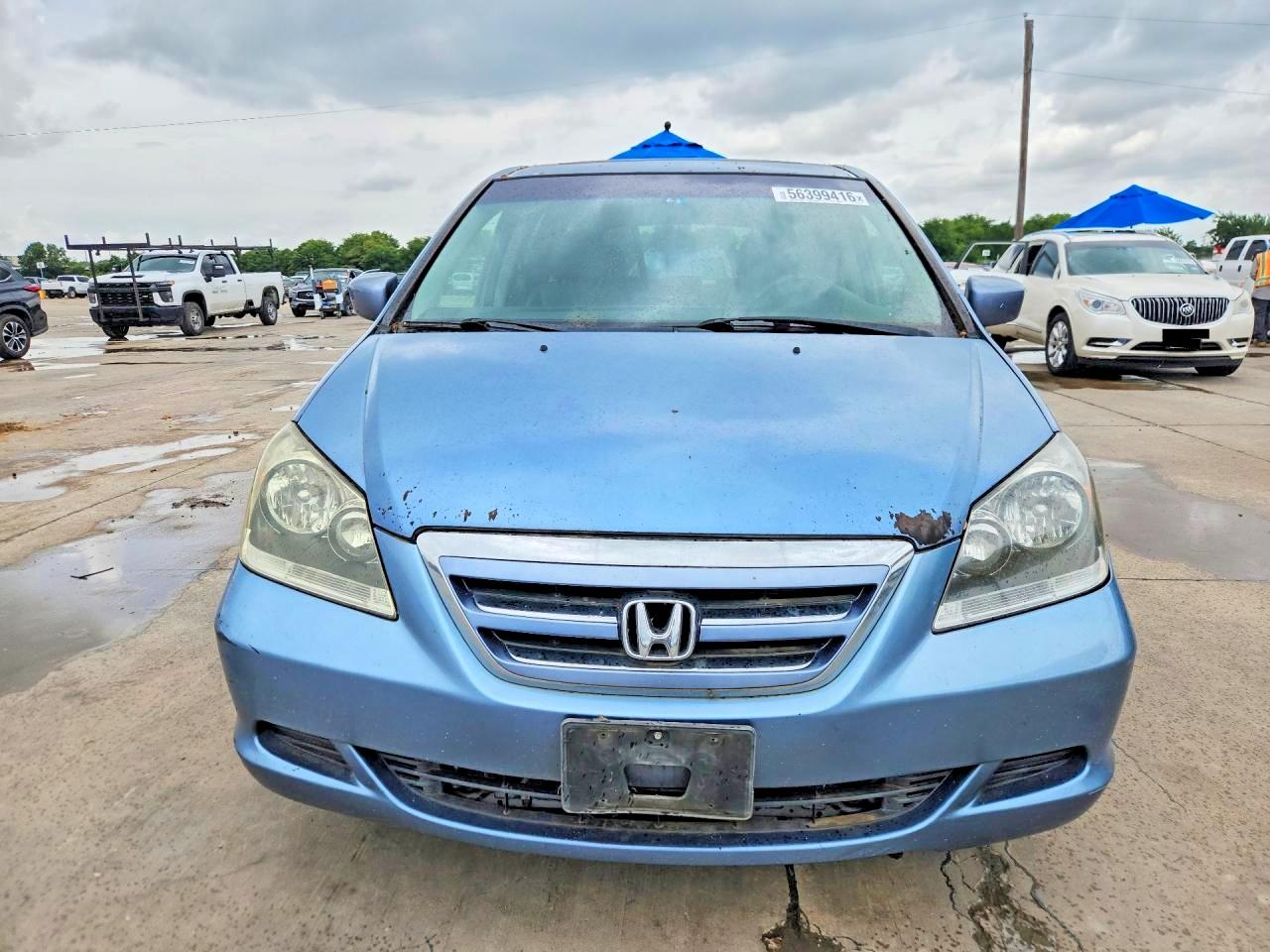2007 Honda Odyssey Exl Синий vin: 5FNRL387X7B045041