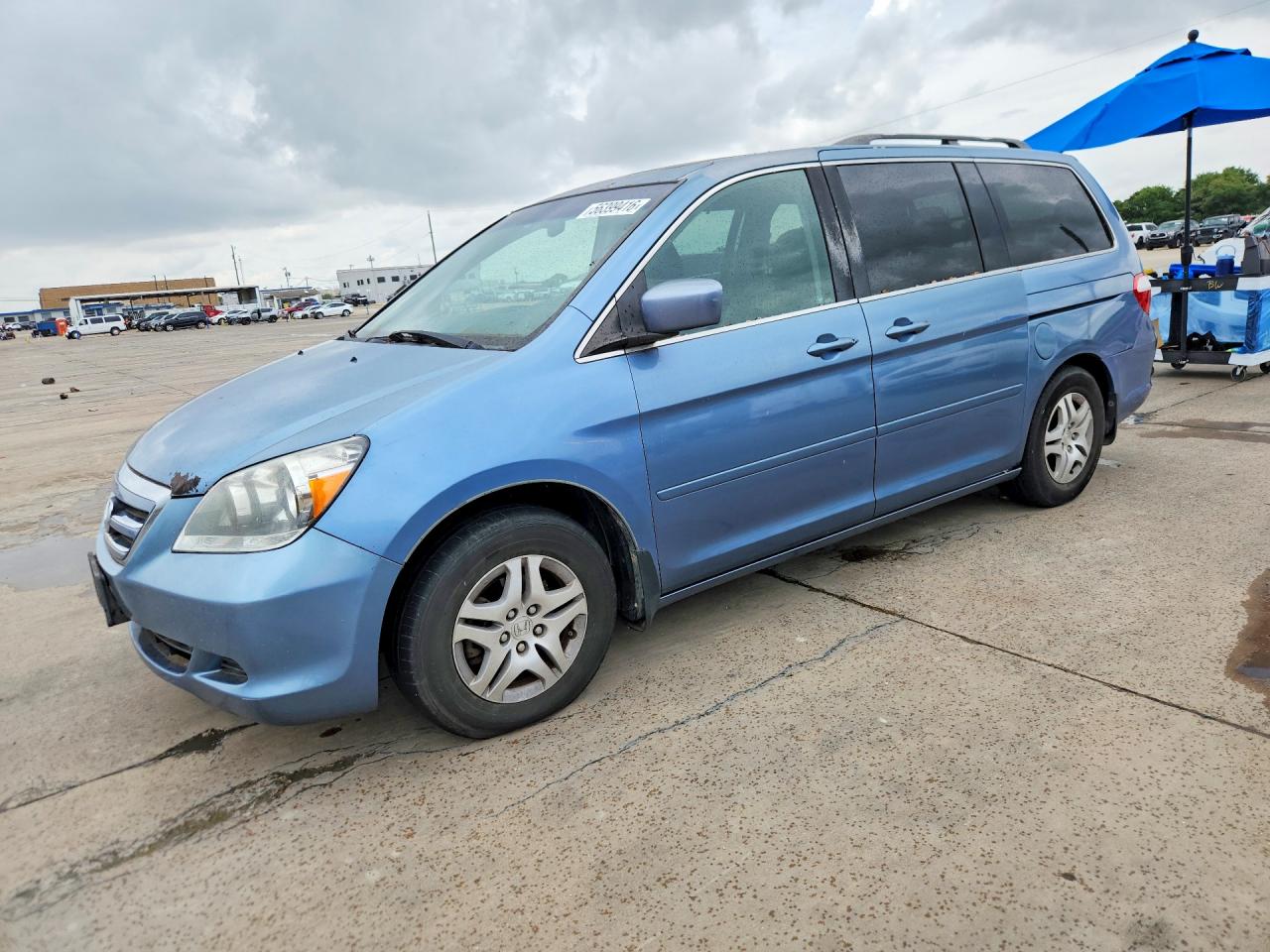 2007 Honda Odyssey Exl Blue vin: 5FNRL387X7B045041