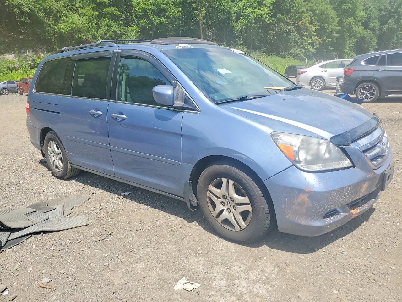 2007 Honda Odyssey Exl Blue vin: 5FNRL387X7B114276