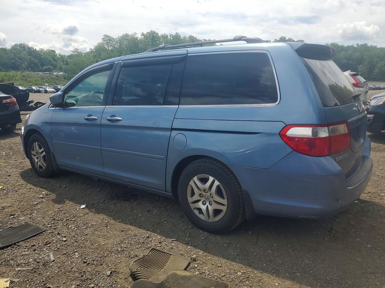 2007 Honda Odyssey Exl Blue vin: 5FNRL387X7B114276