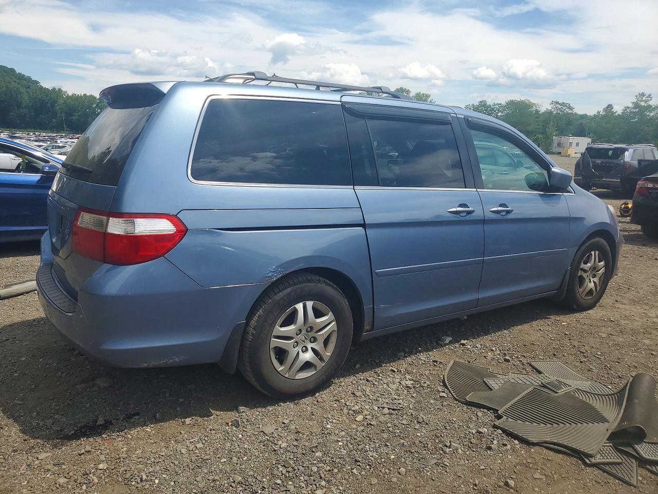 2007 Honda Odyssey Exl Blue vin: 5FNRL387X7B114276