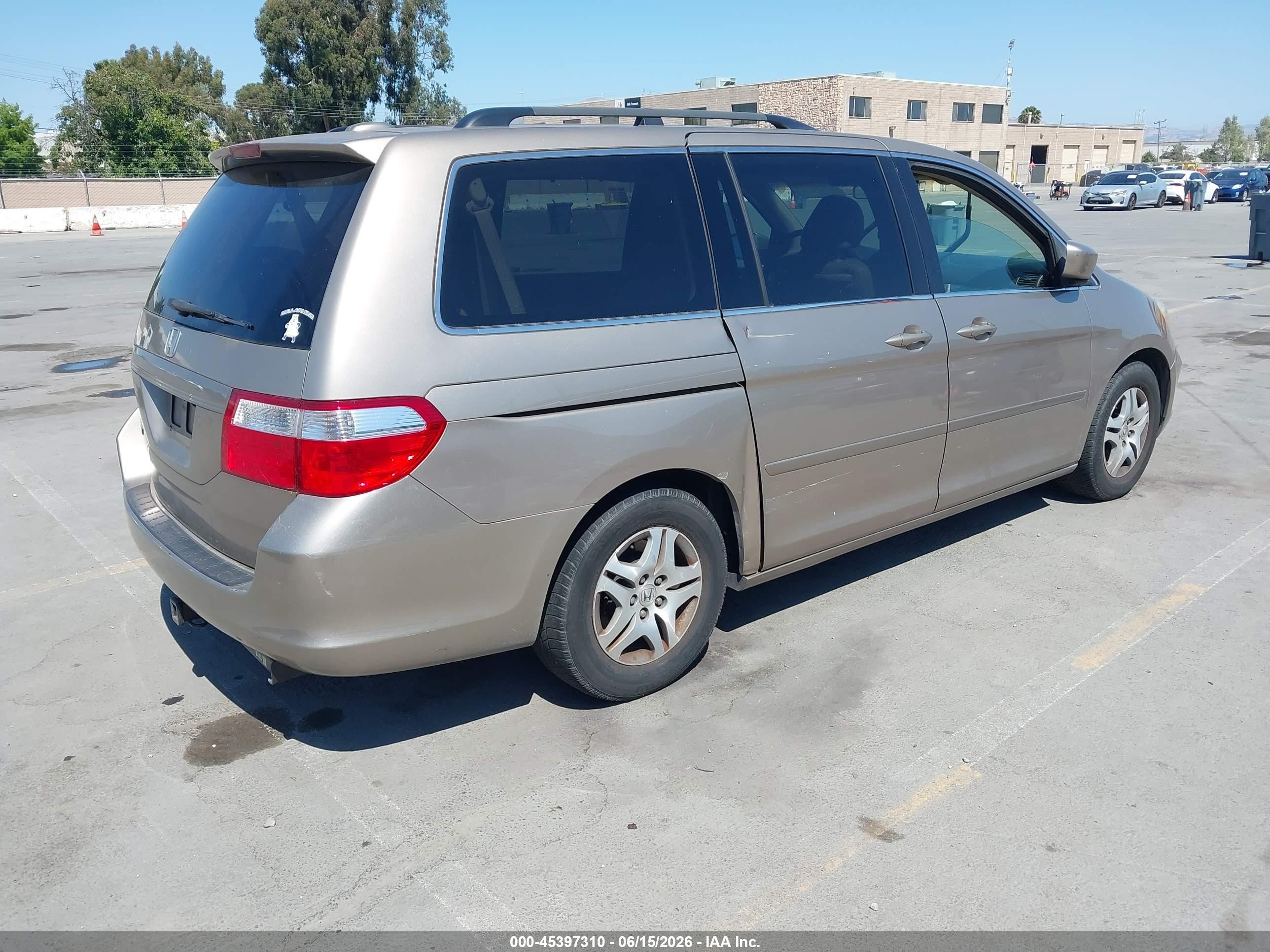 2007 Honda Odyssey Ex-l Gold vin: 5FNRL387X7B409927