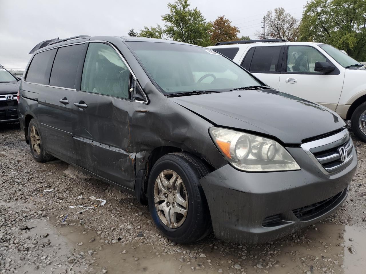2007 Honda Odyssey Exl Серый vin: 5FNRL387X7B412567