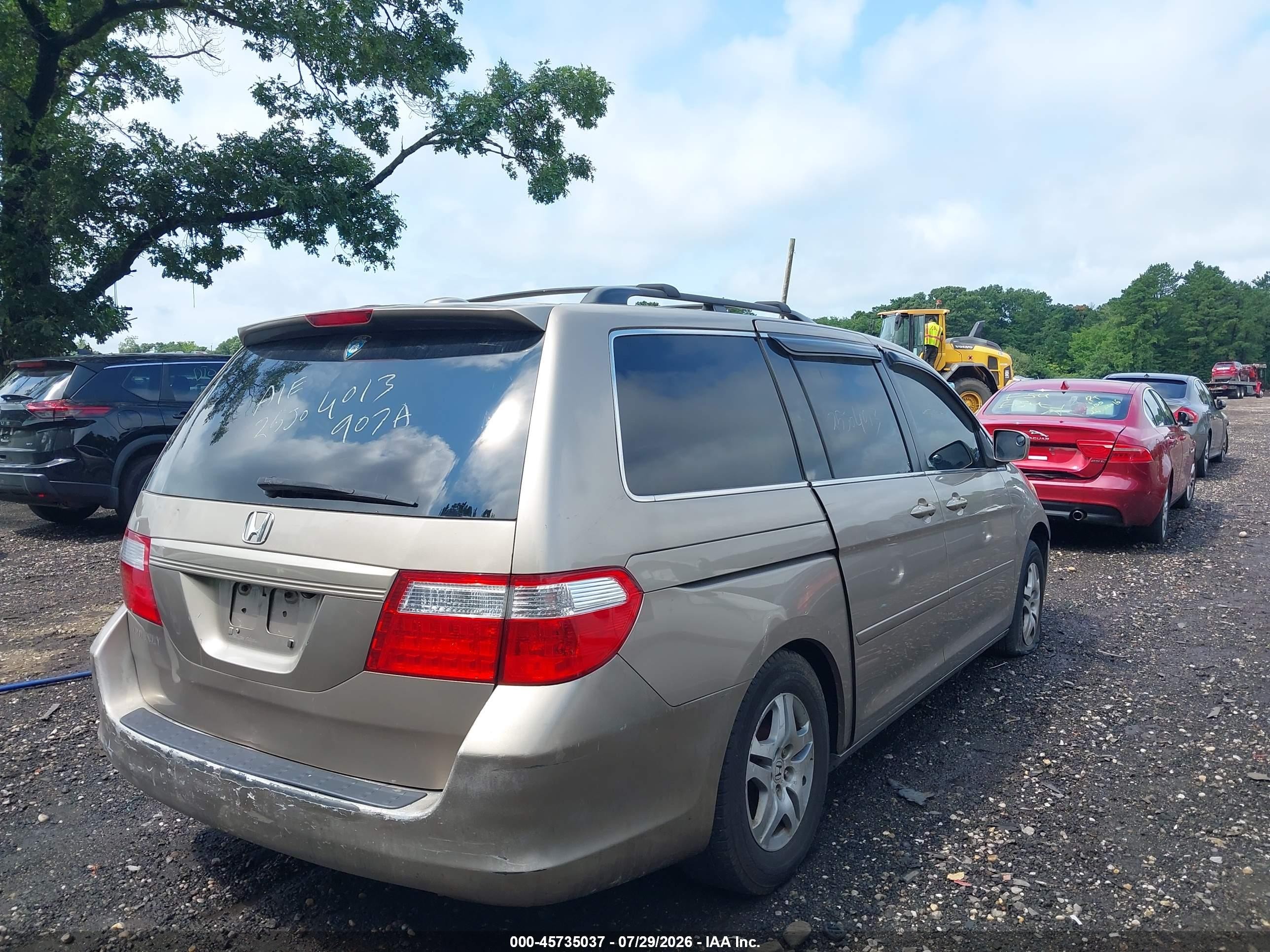 2007 Honda Odyssey Ex-l Gold vin: 5FNRL387X7B421799