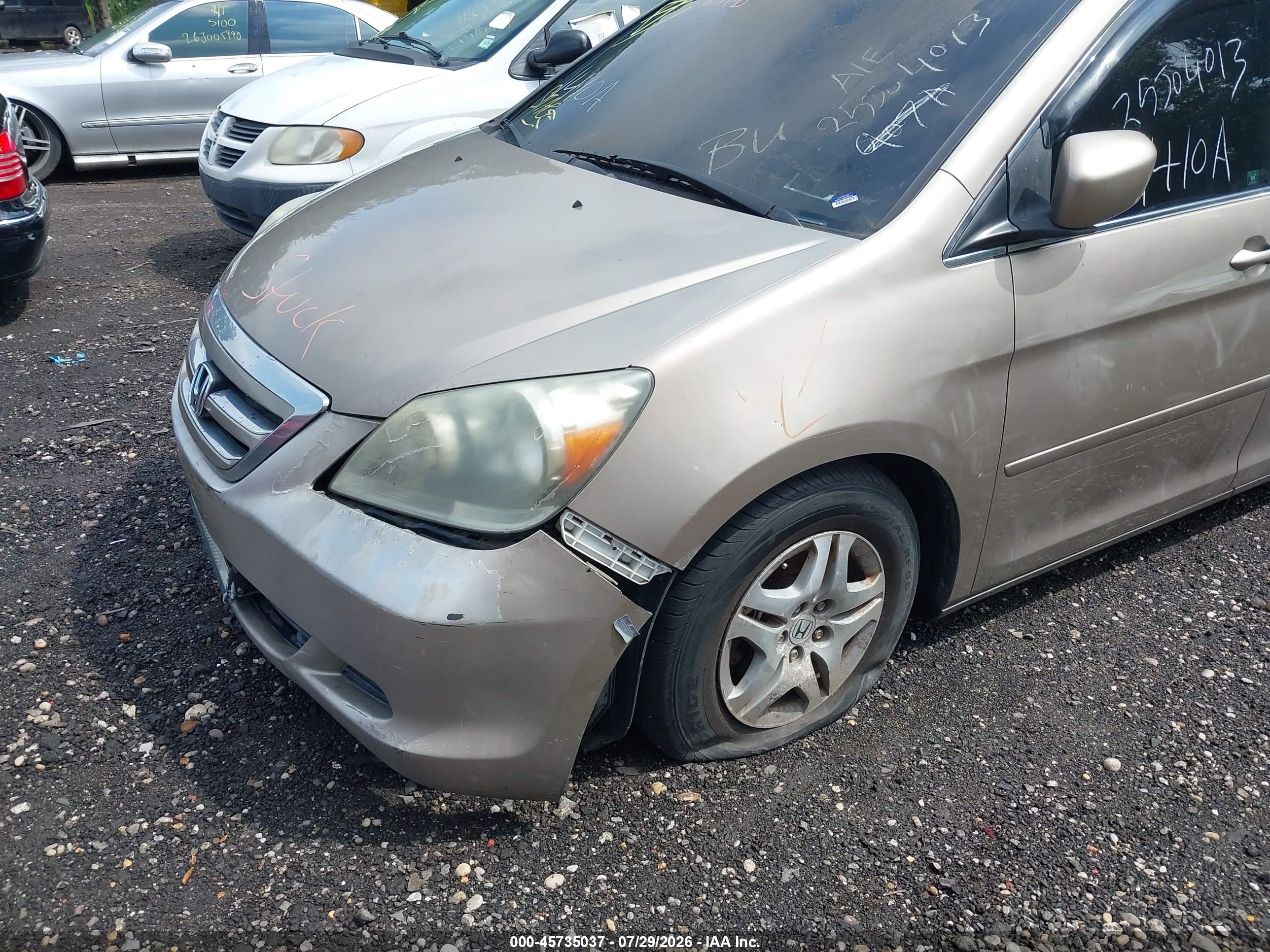 2007 Honda Odyssey Ex-l Gold vin: 5FNRL387X7B421799