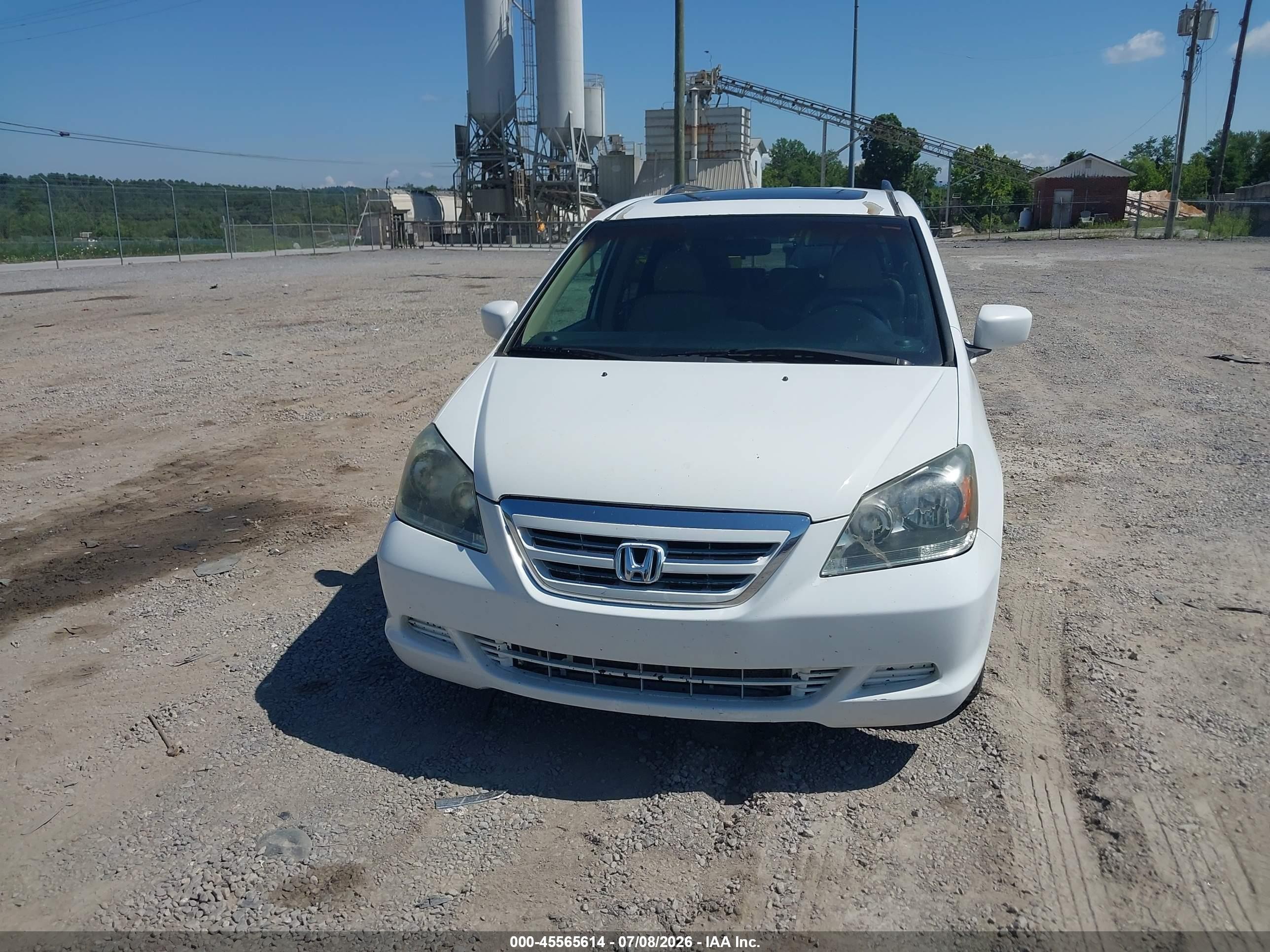 2007 Honda Odyssey Ex-l White vin: 5FNRL387X7B436254