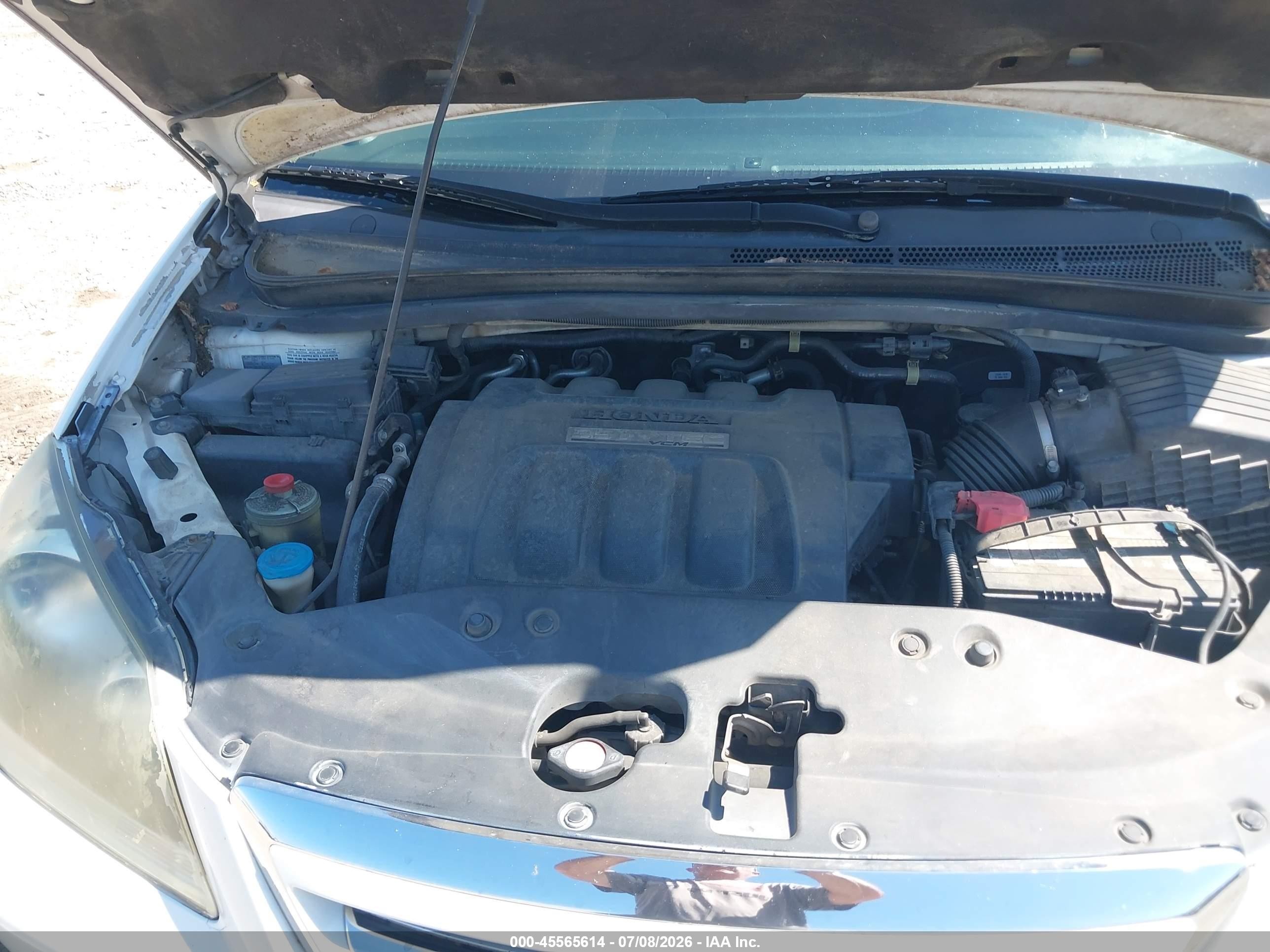 2007 Honda Odyssey Ex-l White vin: 5FNRL387X7B436254