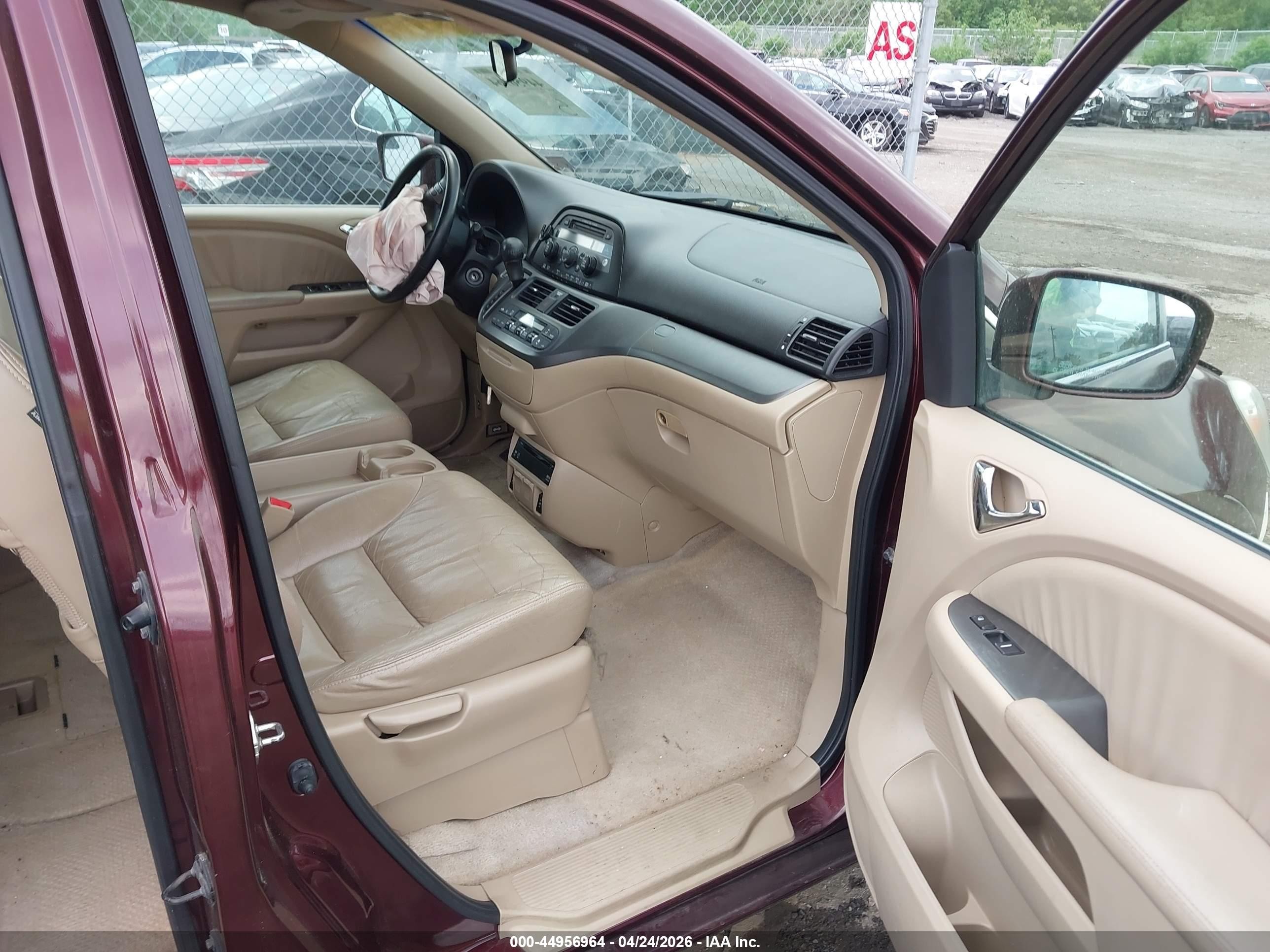 2007 Honda Odyssey Ex-l Темно-бордовый vin: 5FNRL387X7B445519