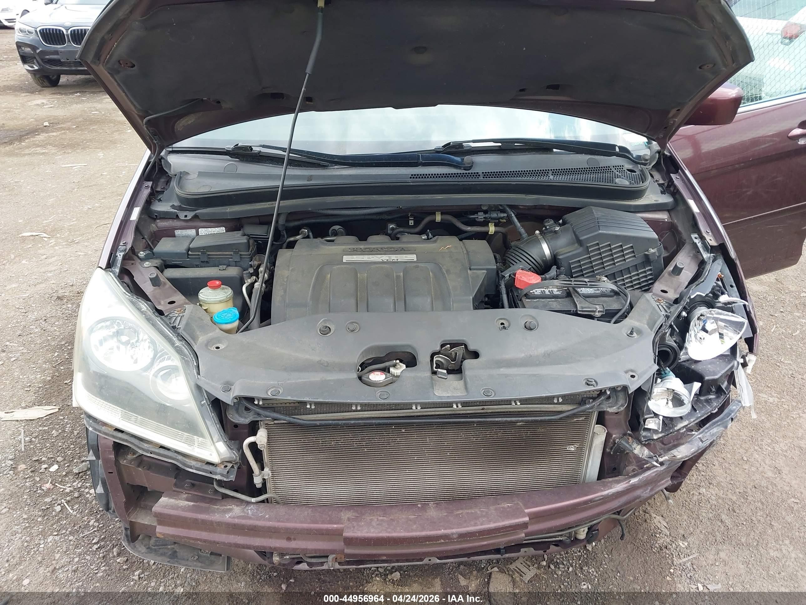 2007 Honda Odyssey Ex-l Темно-бордовый vin: 5FNRL387X7B445519
