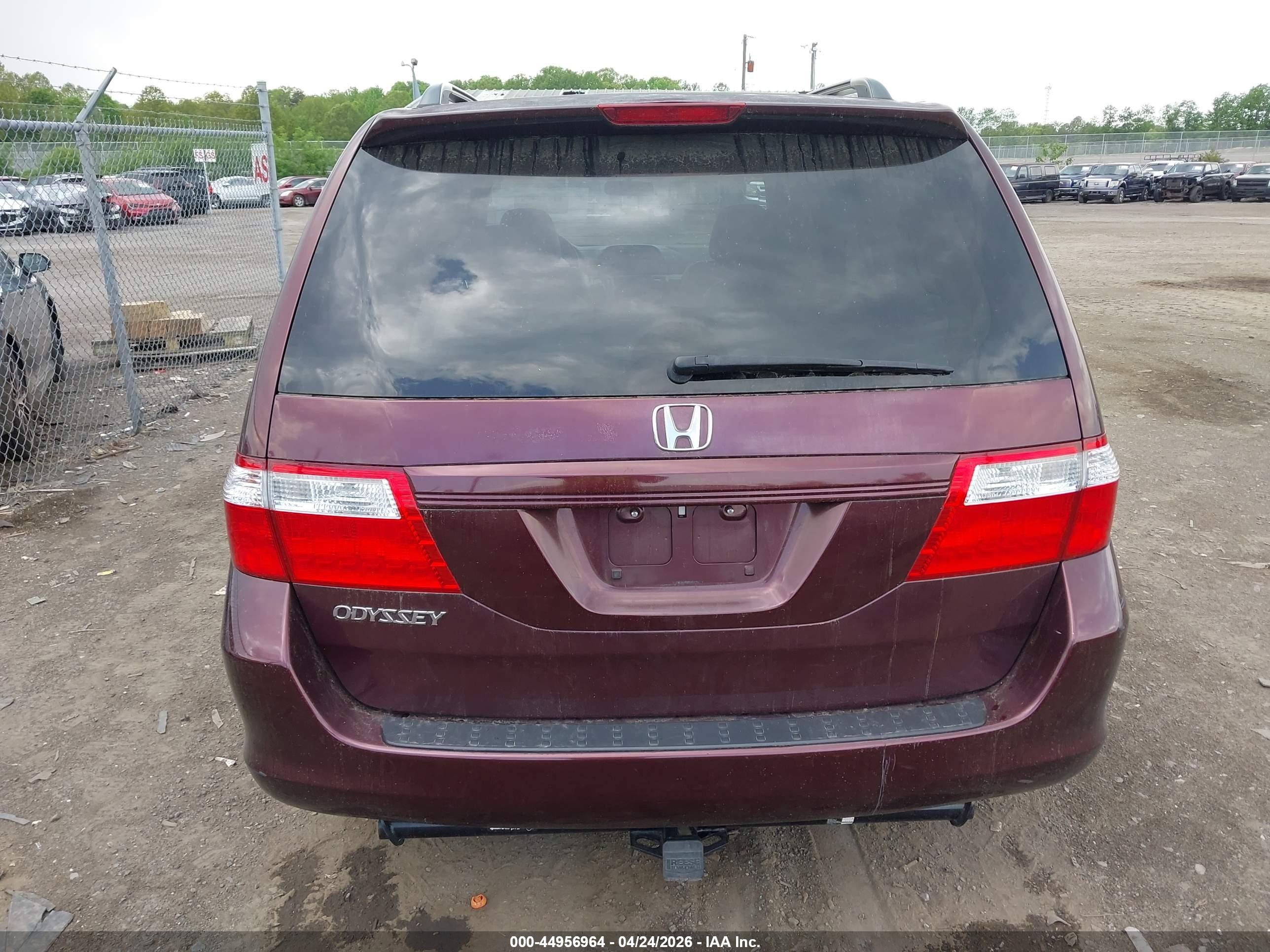 2007 Honda Odyssey Ex-l Темно-бордовый vin: 5FNRL387X7B445519