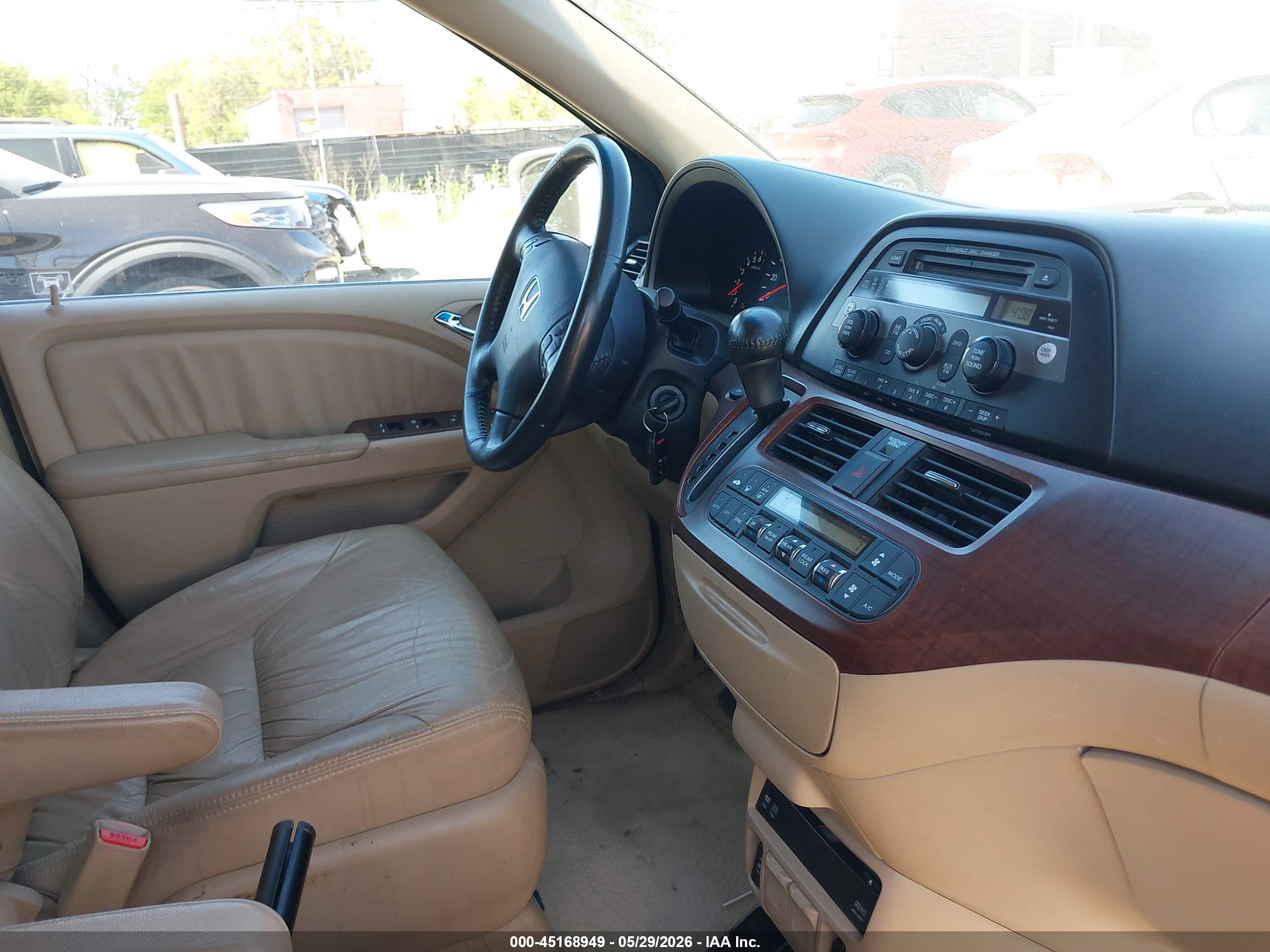 2007 Honda Odyssey Ex-l White vin: 5FNRL387X7B454396