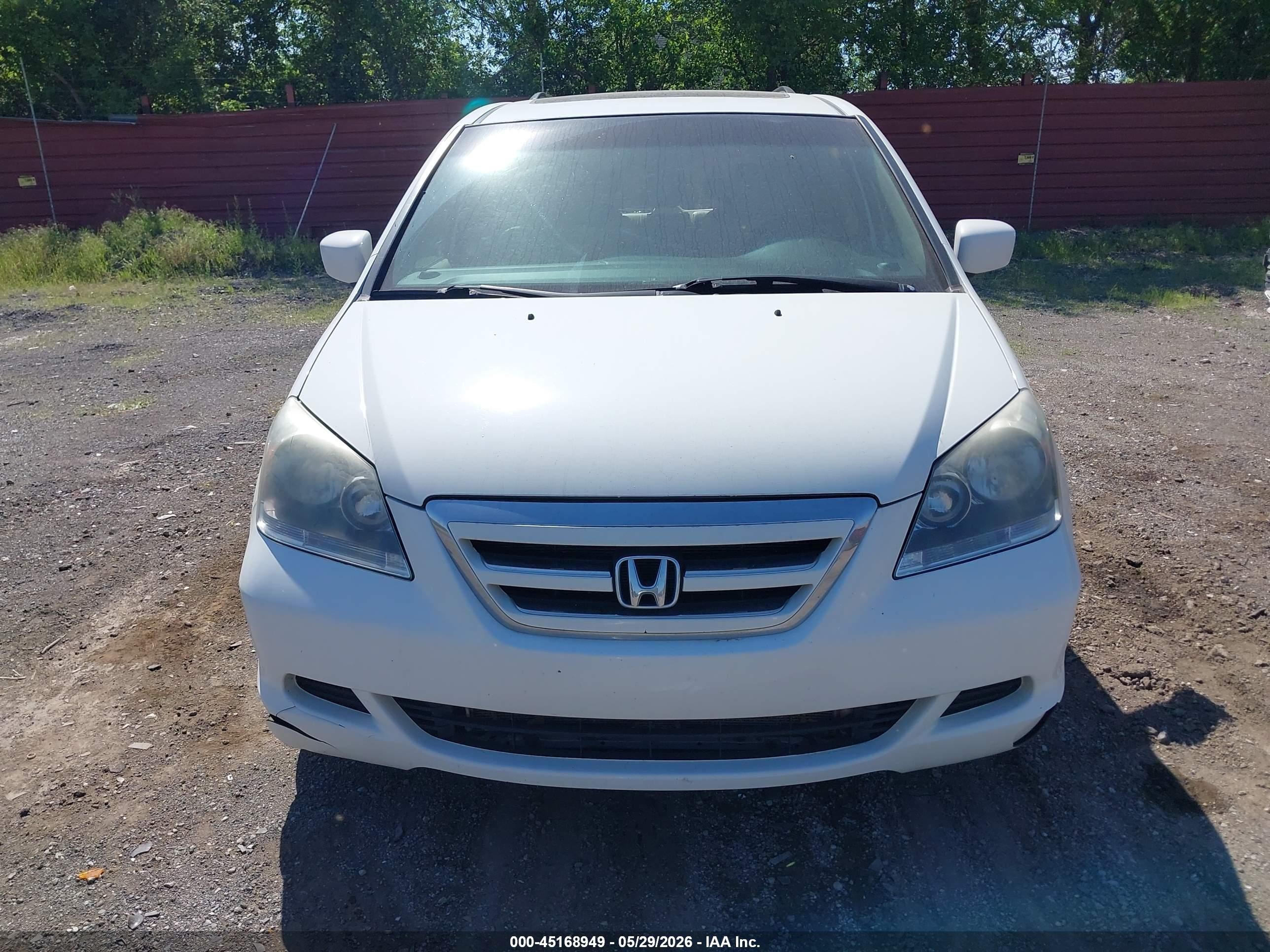 2007 Honda Odyssey Ex-l White vin: 5FNRL387X7B454396