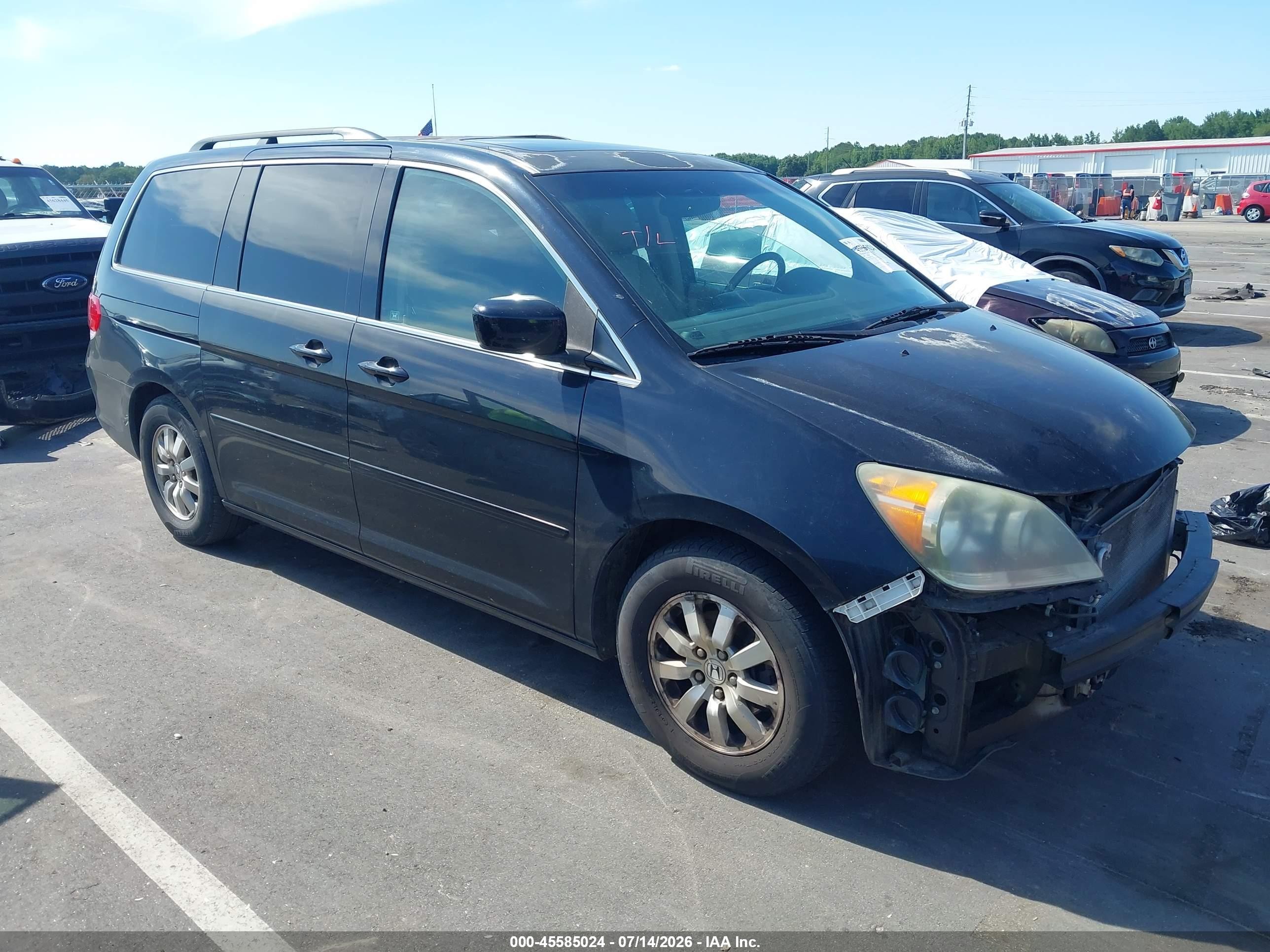 2008 Honda Odyssey Ex-l Black vin: 5FNRL387X8B020819