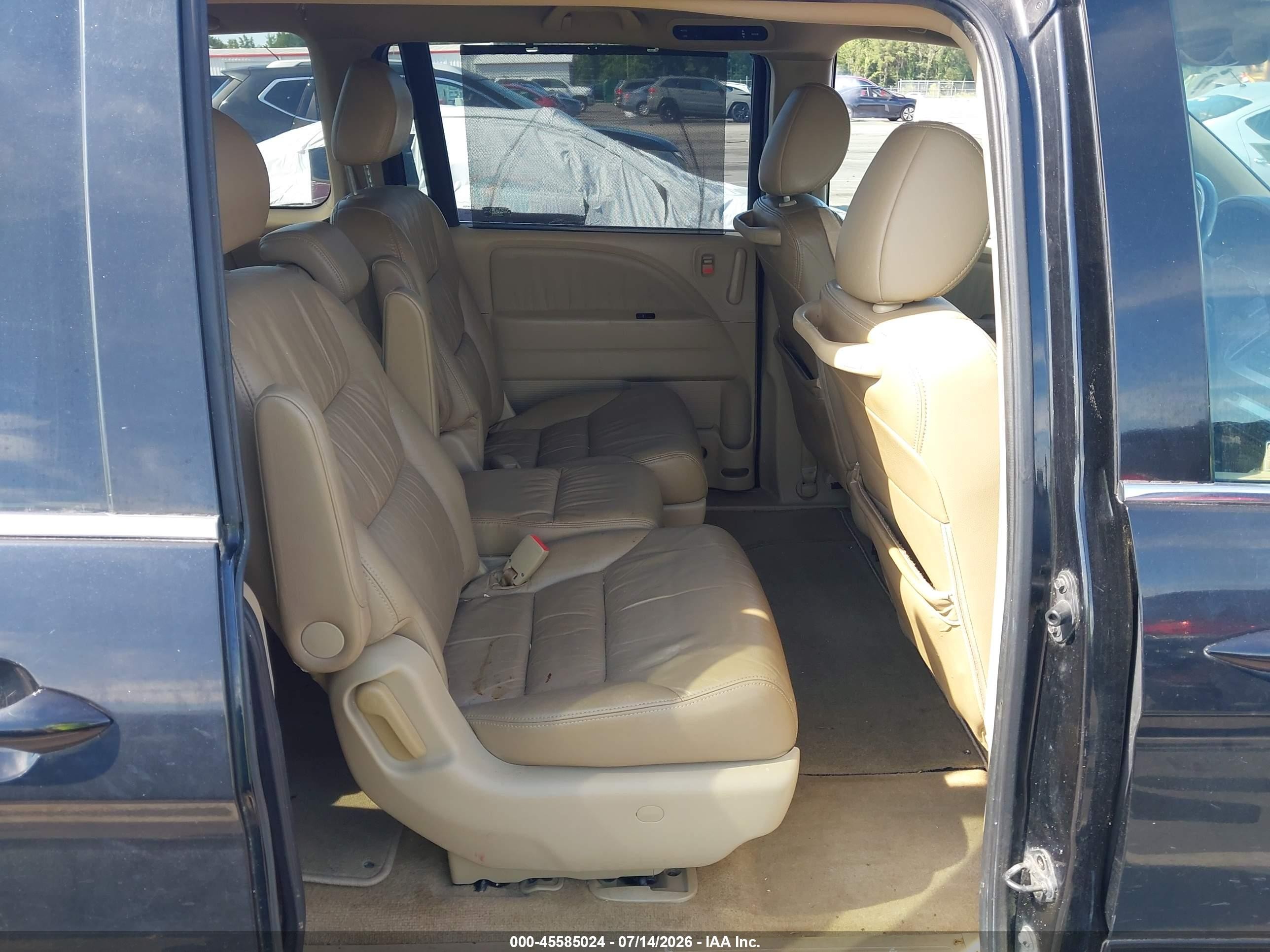 2008 Honda Odyssey Ex-l Black vin: 5FNRL387X8B020819