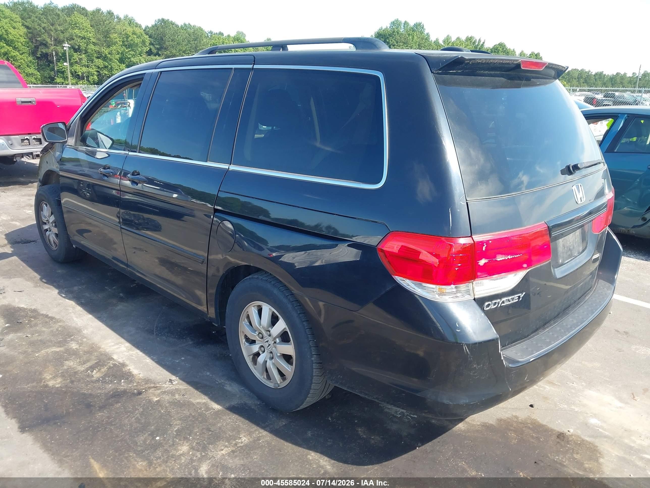 2008 Honda Odyssey Ex-l Black vin: 5FNRL387X8B020819