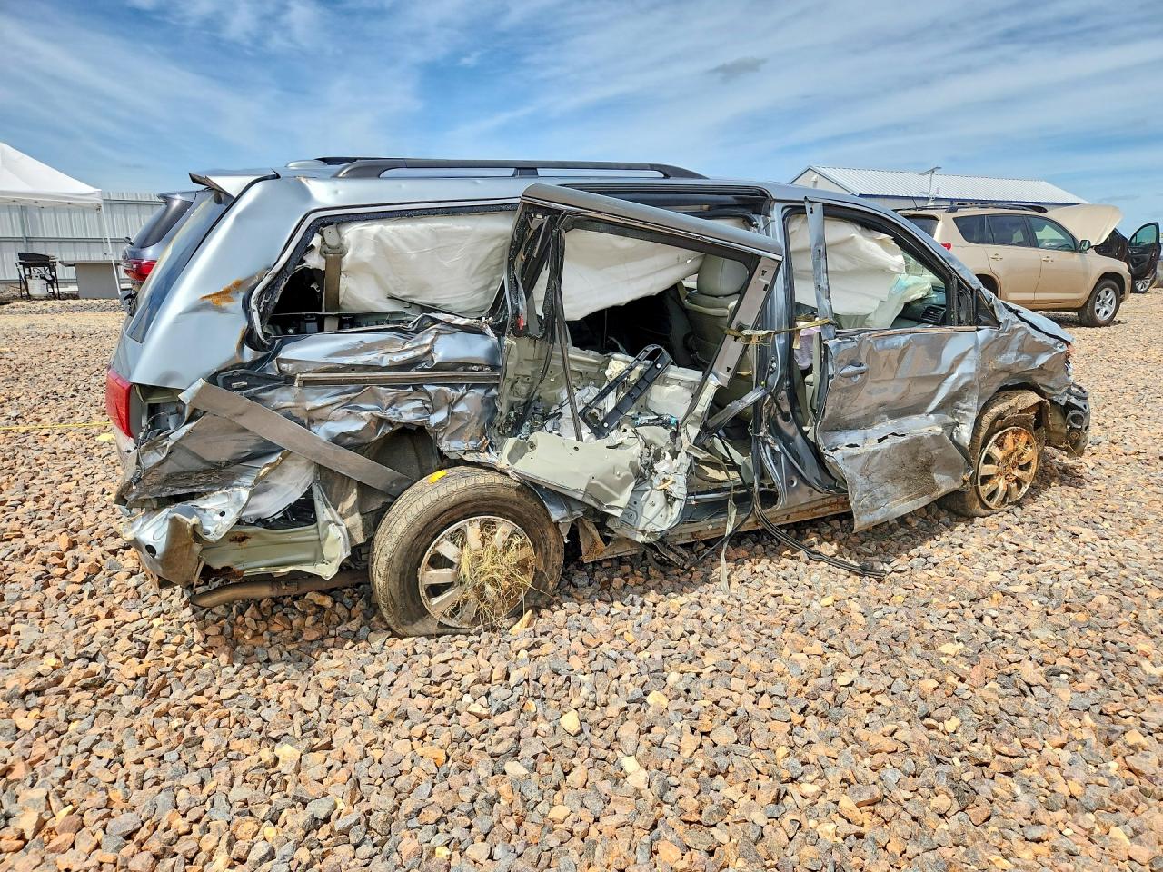 2008 Honda Odyssey Exl Blue vin: 5FNRL387X8B040469
