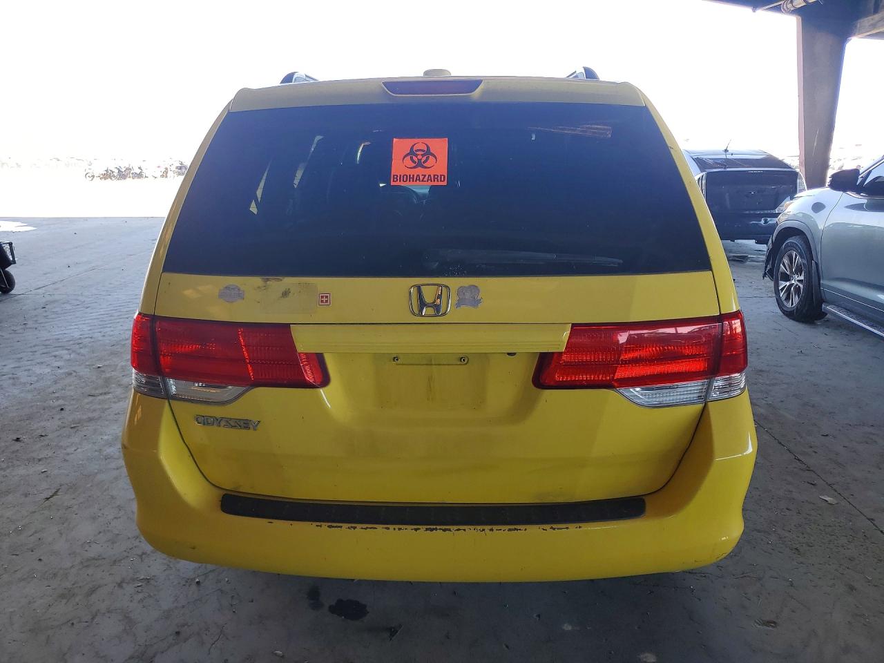 2008 Honda Odyssey Exl Yellow vin: 5FNRL387X8B045977