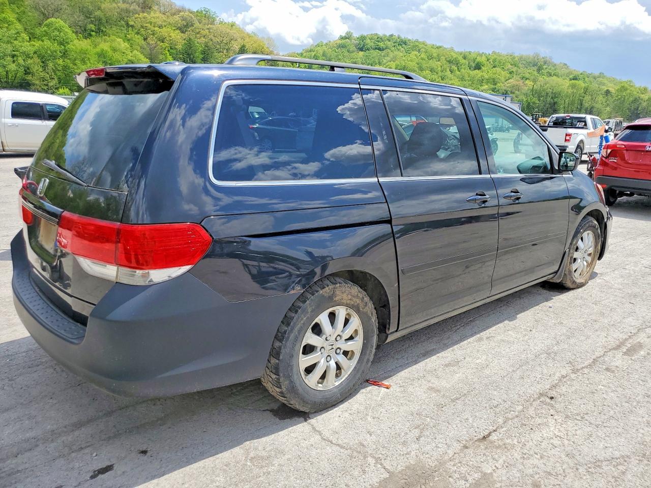 2008 Honda Odyssey Ex-l With Res Black vin: 5FNRL387X8B060740