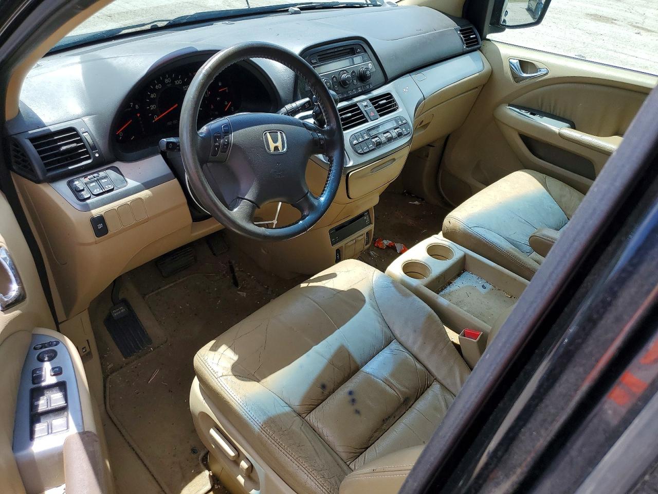 2008 Honda Odyssey Ex-l With Res Black vin: 5FNRL387X8B060740