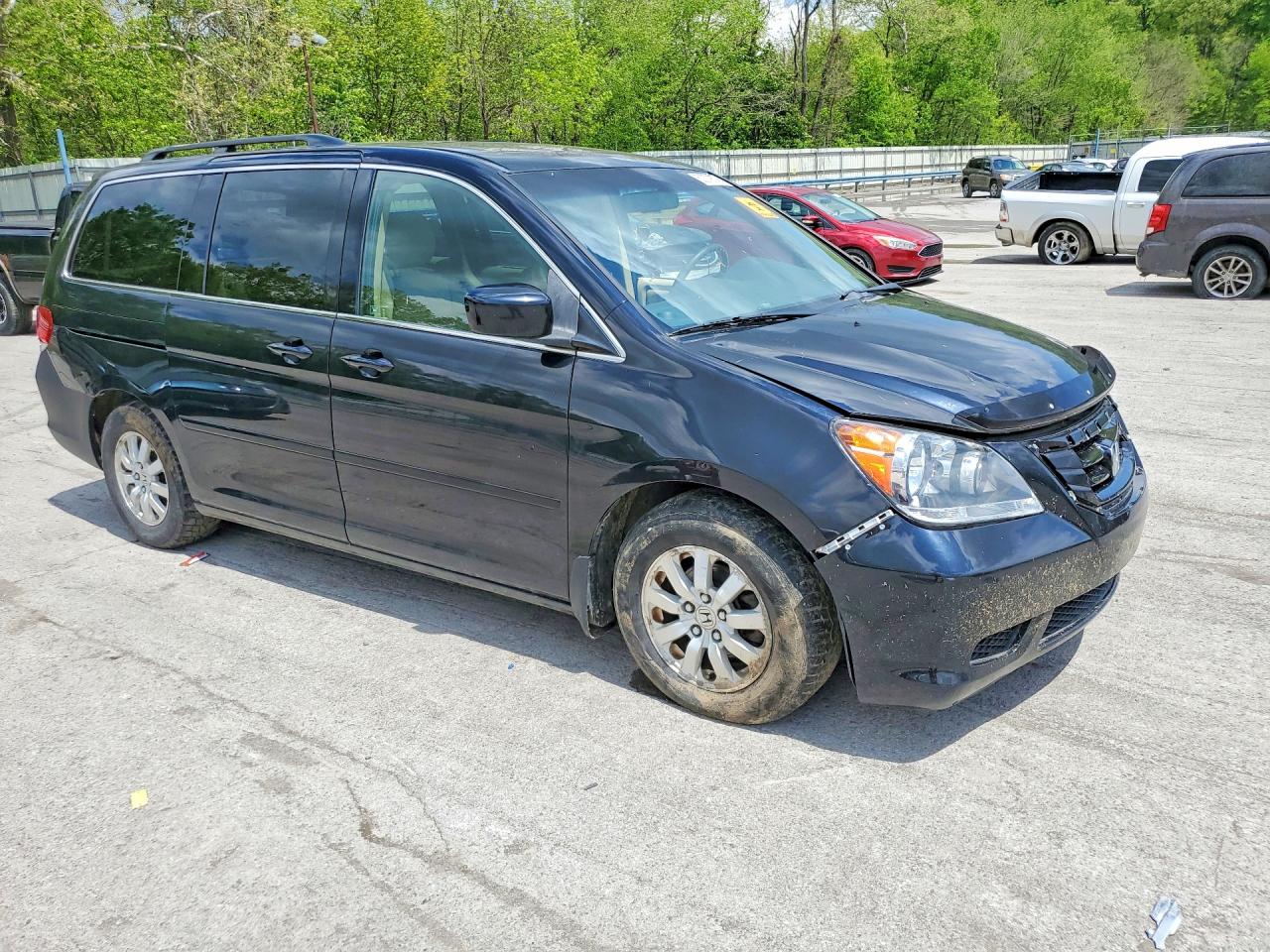 2008 Honda Odyssey Ex-l With Res Black vin: 5FNRL387X8B060740