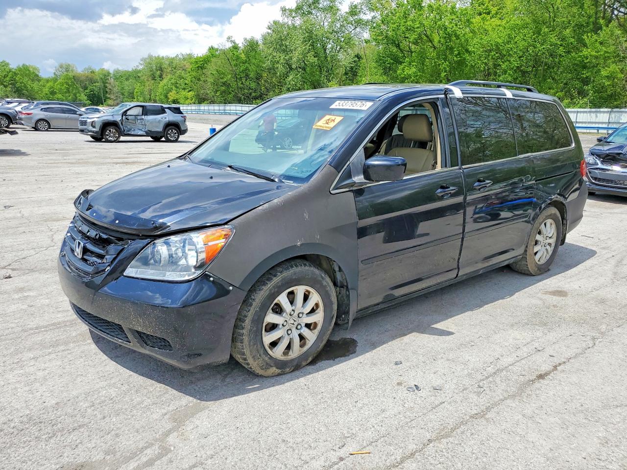2008 Honda Odyssey Ex-l With Res Black vin: 5FNRL387X8B060740