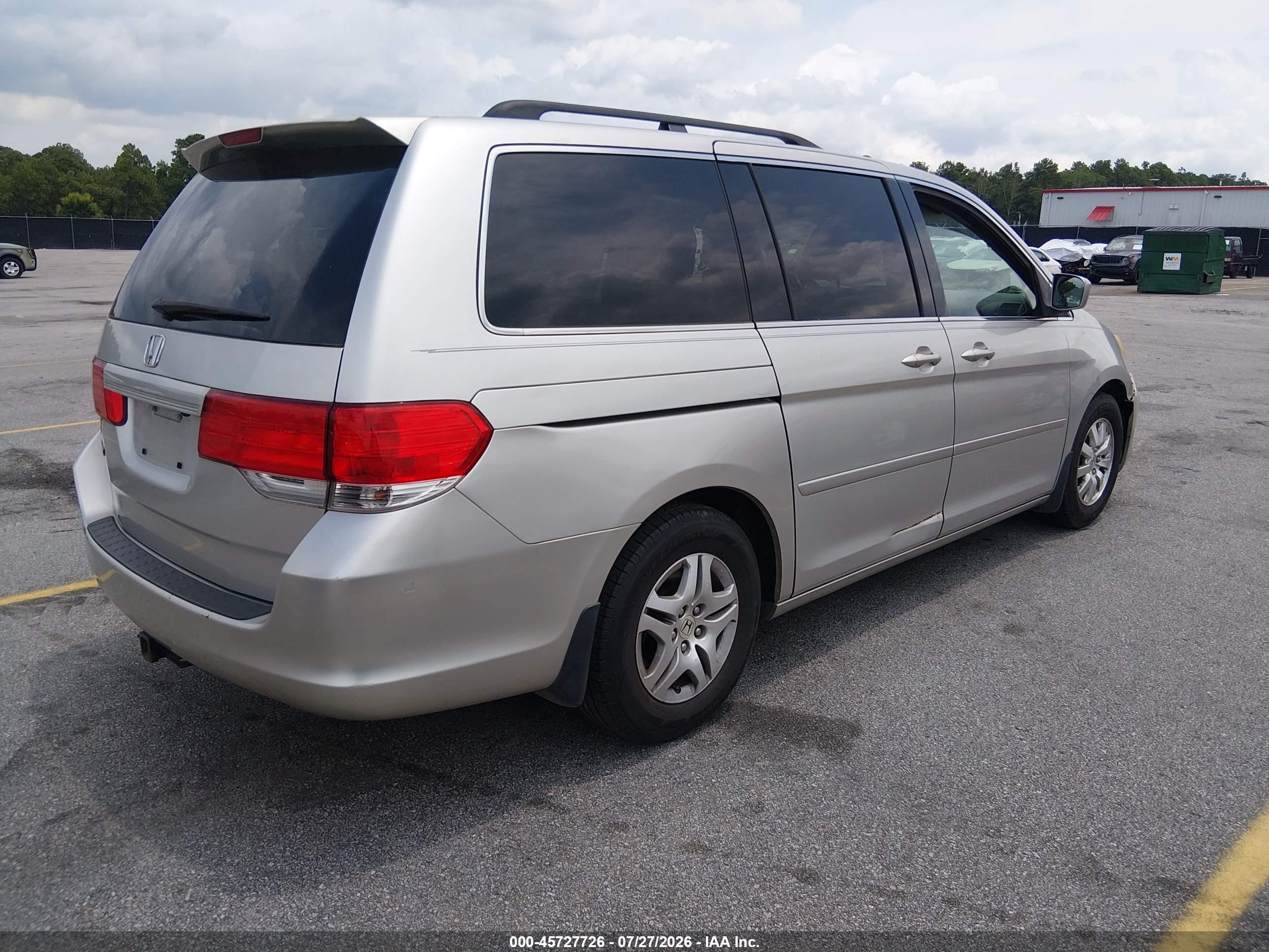 2009 Honda Odyssey Ex-l Silver vin: 5FNRL387X9B012804