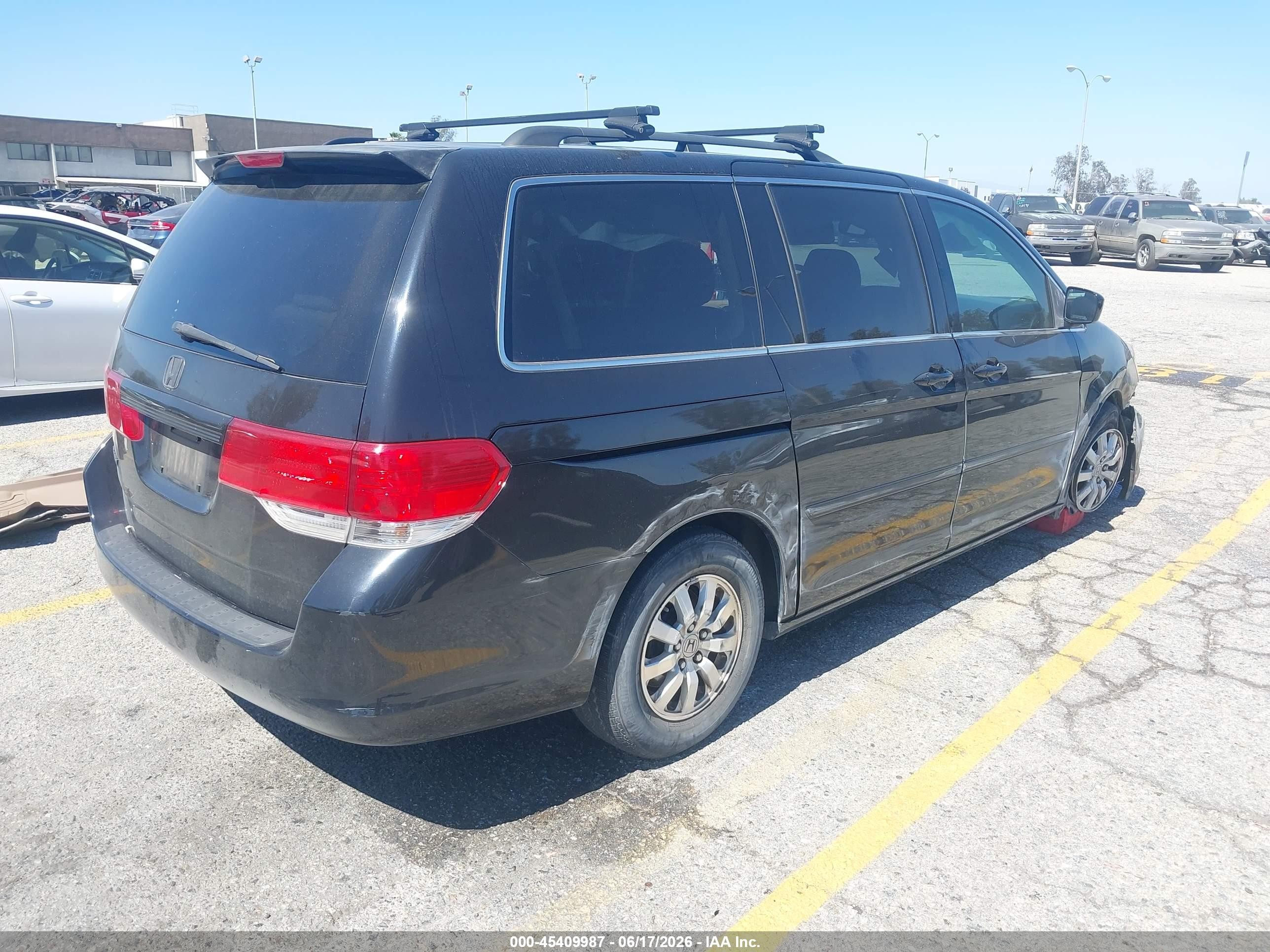2009 Honda Odyssey Ex-l Black vin: 5FNRL387X9B027545