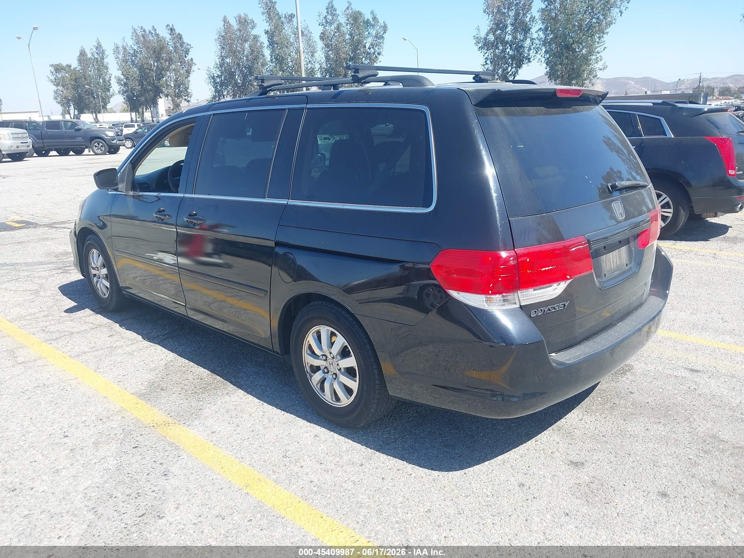 2009 Honda Odyssey Ex-l Black vin: 5FNRL387X9B027545