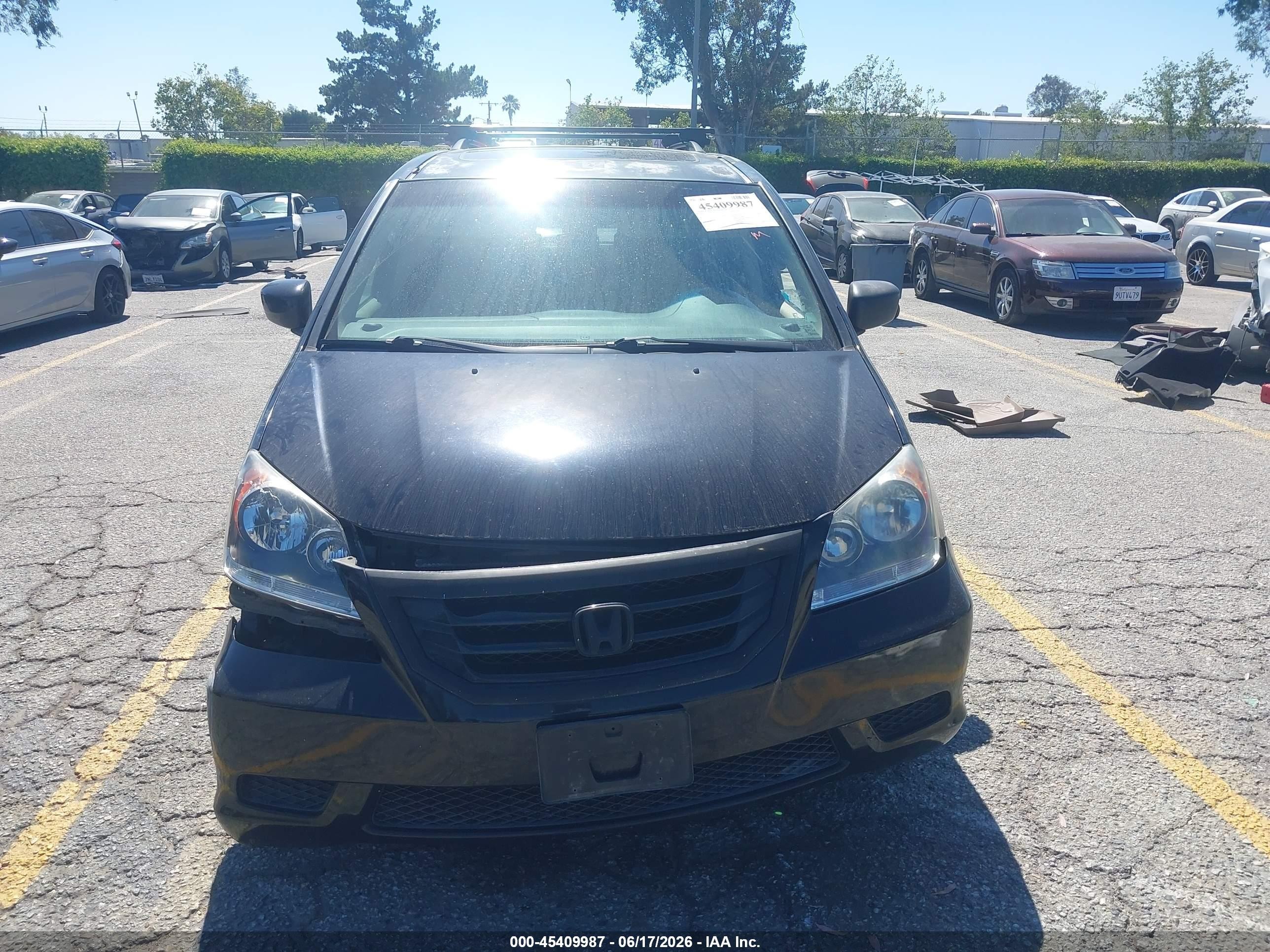 2009 Honda Odyssey Ex-l Black vin: 5FNRL387X9B027545