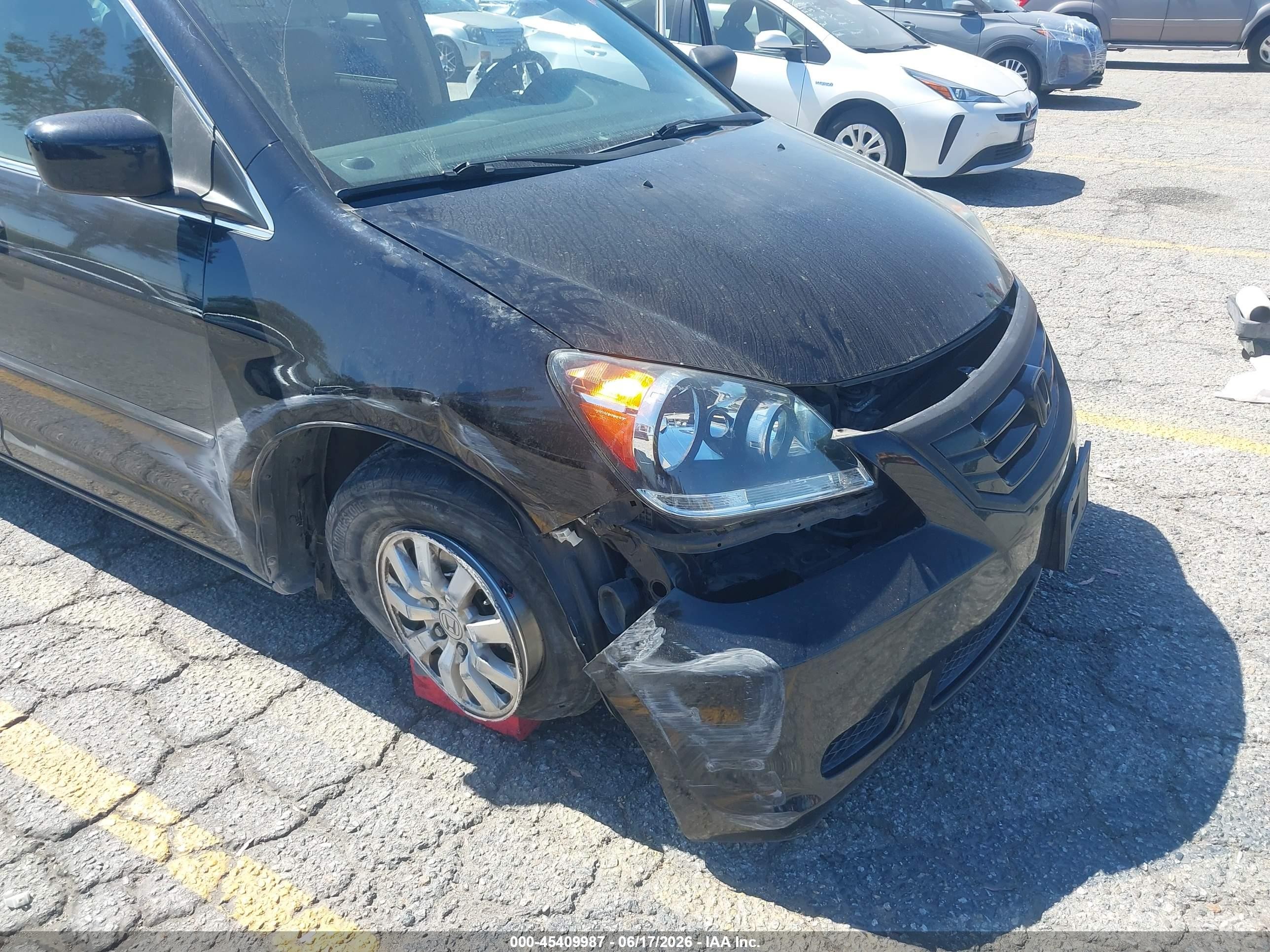 2009 Honda Odyssey Ex-l Black vin: 5FNRL387X9B027545