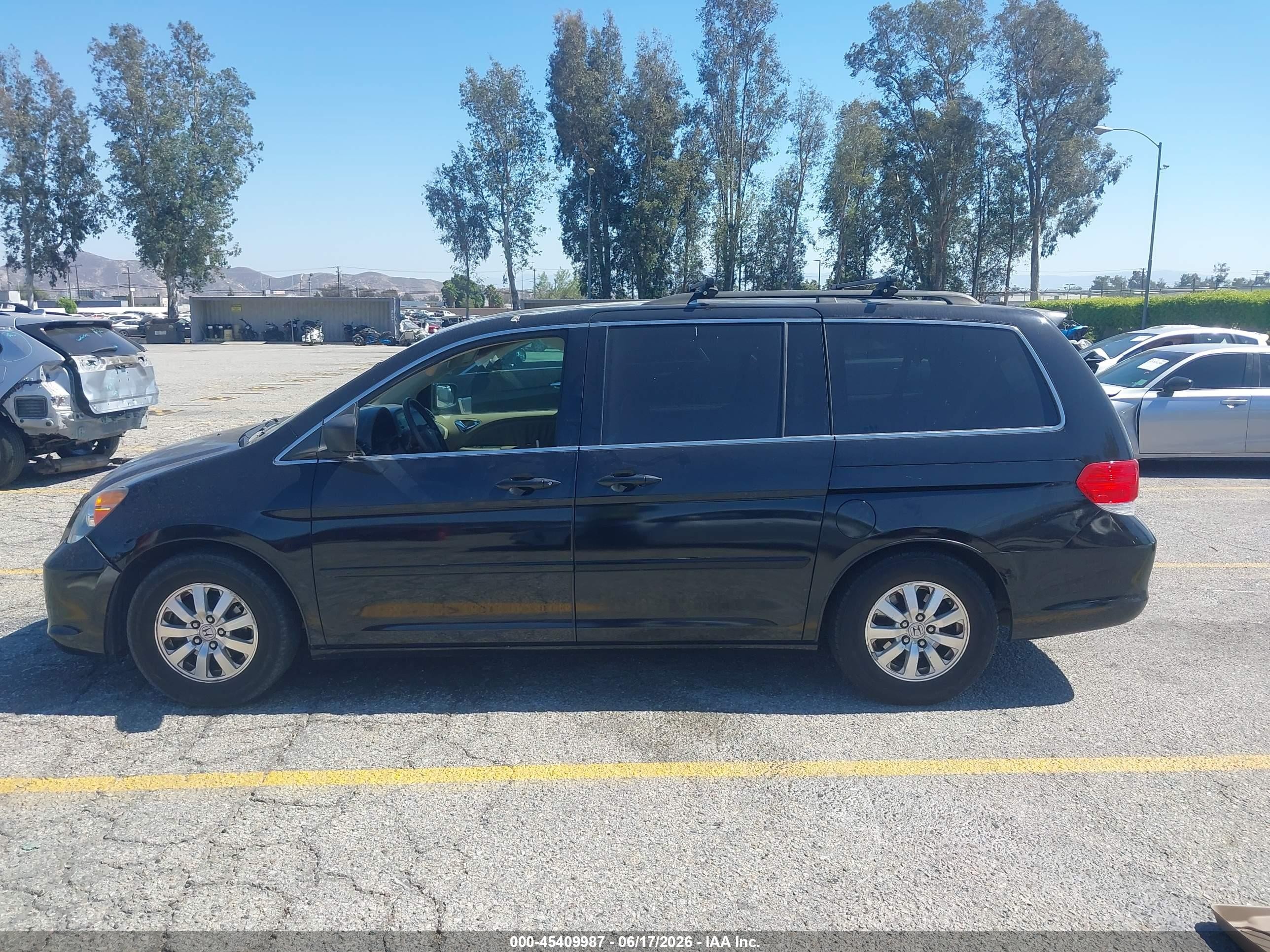 2009 Honda Odyssey Ex-l Black vin: 5FNRL387X9B027545