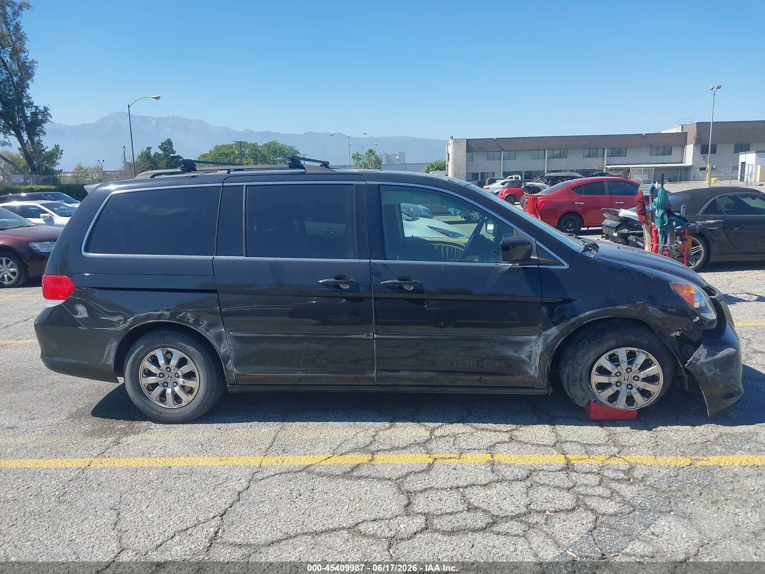 2009 Honda Odyssey Ex-l Black vin: 5FNRL387X9B027545