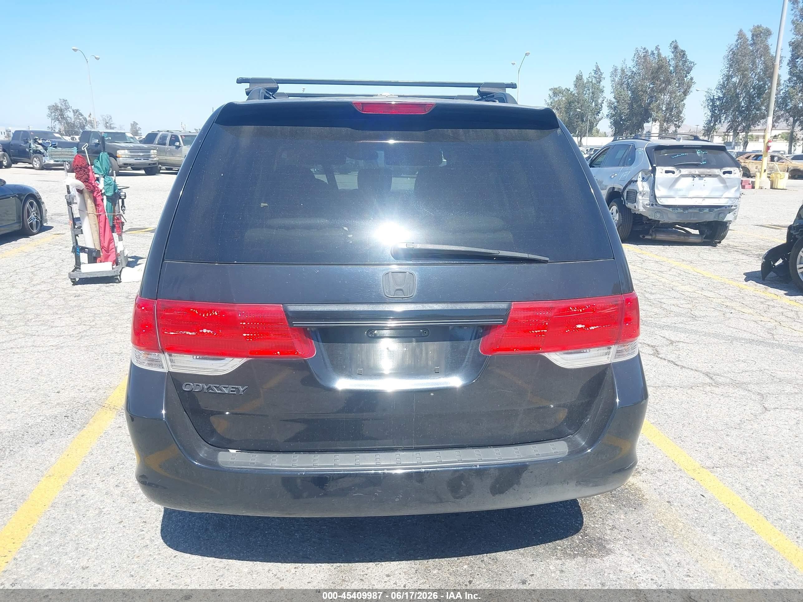 2009 Honda Odyssey Ex-l Black vin: 5FNRL387X9B027545