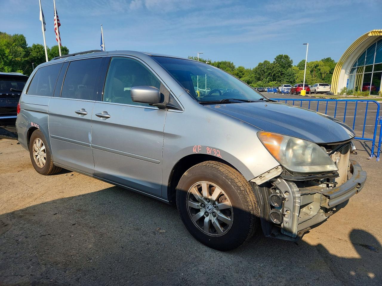 2009 Honda Odyssey Exl Blue vin: 5FNRL387X9B051702