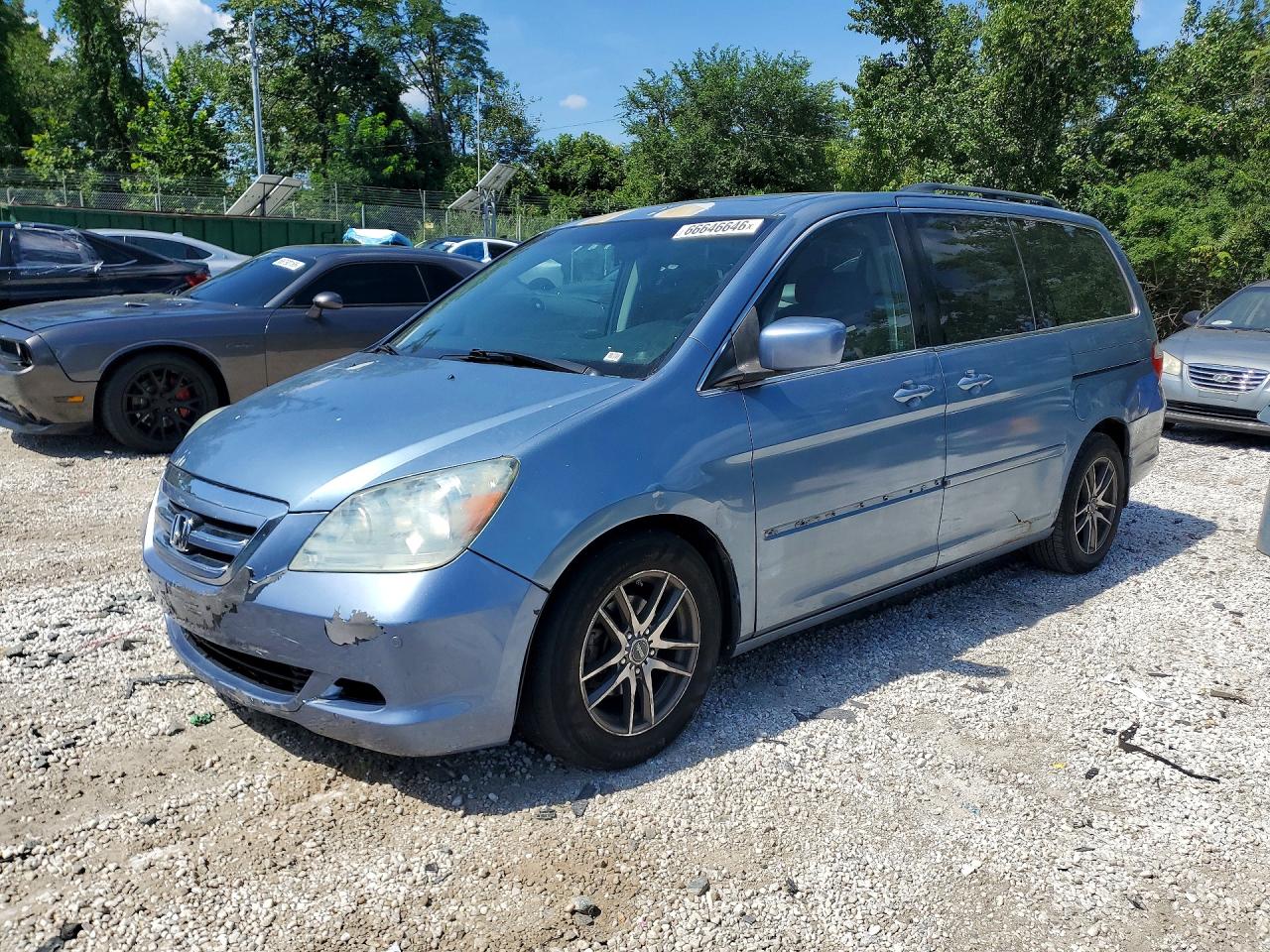 2007 Honda Odyssey Touring Blue vin: 5FNRL38817B009764