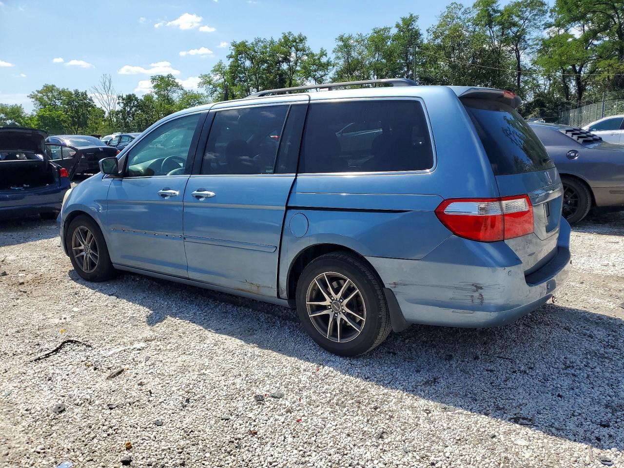 2007 Honda Odyssey Touring Blue vin: 5FNRL38817B009764