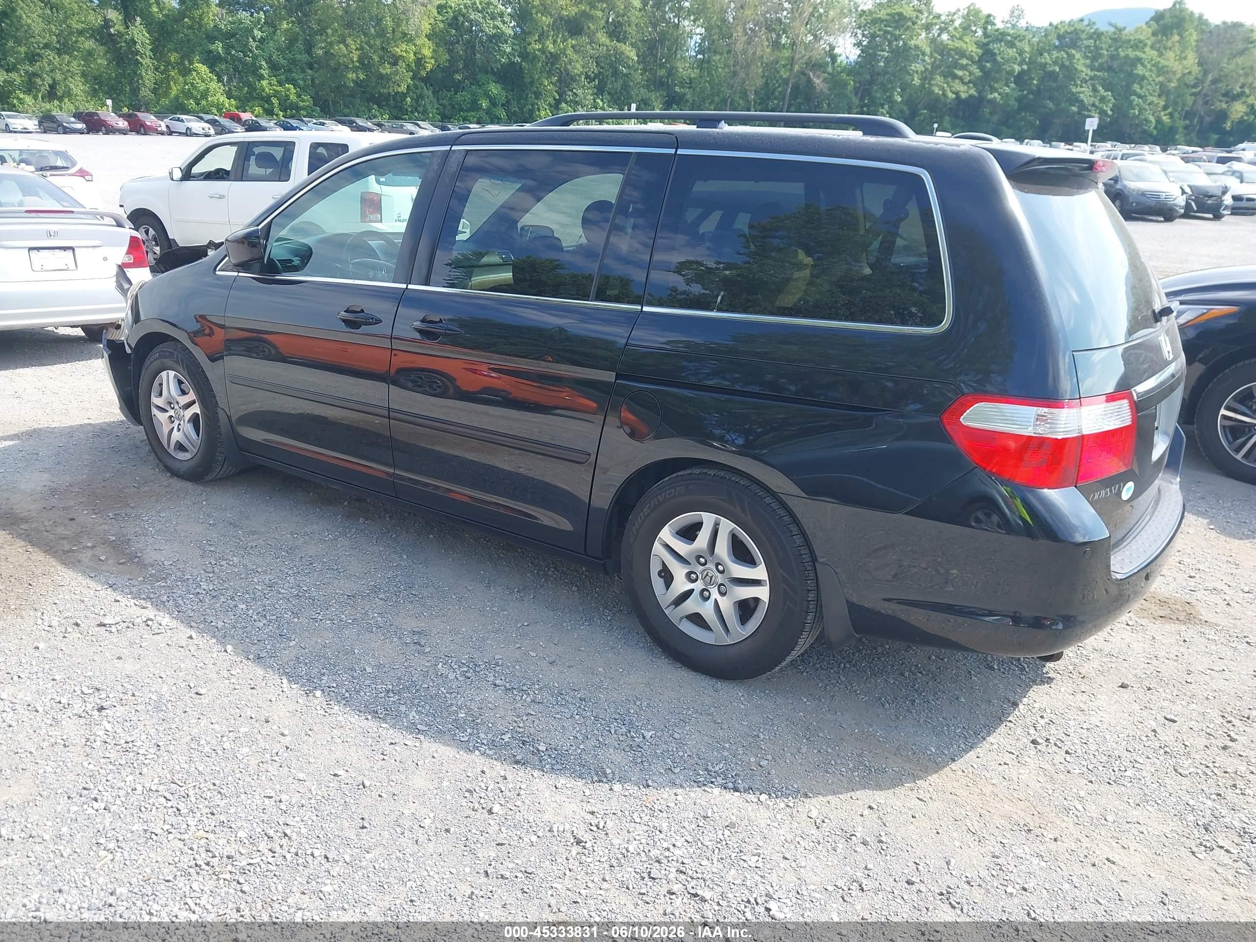 2007 Honda Odyssey Touring Blue vin: 5FNRL38817B070788