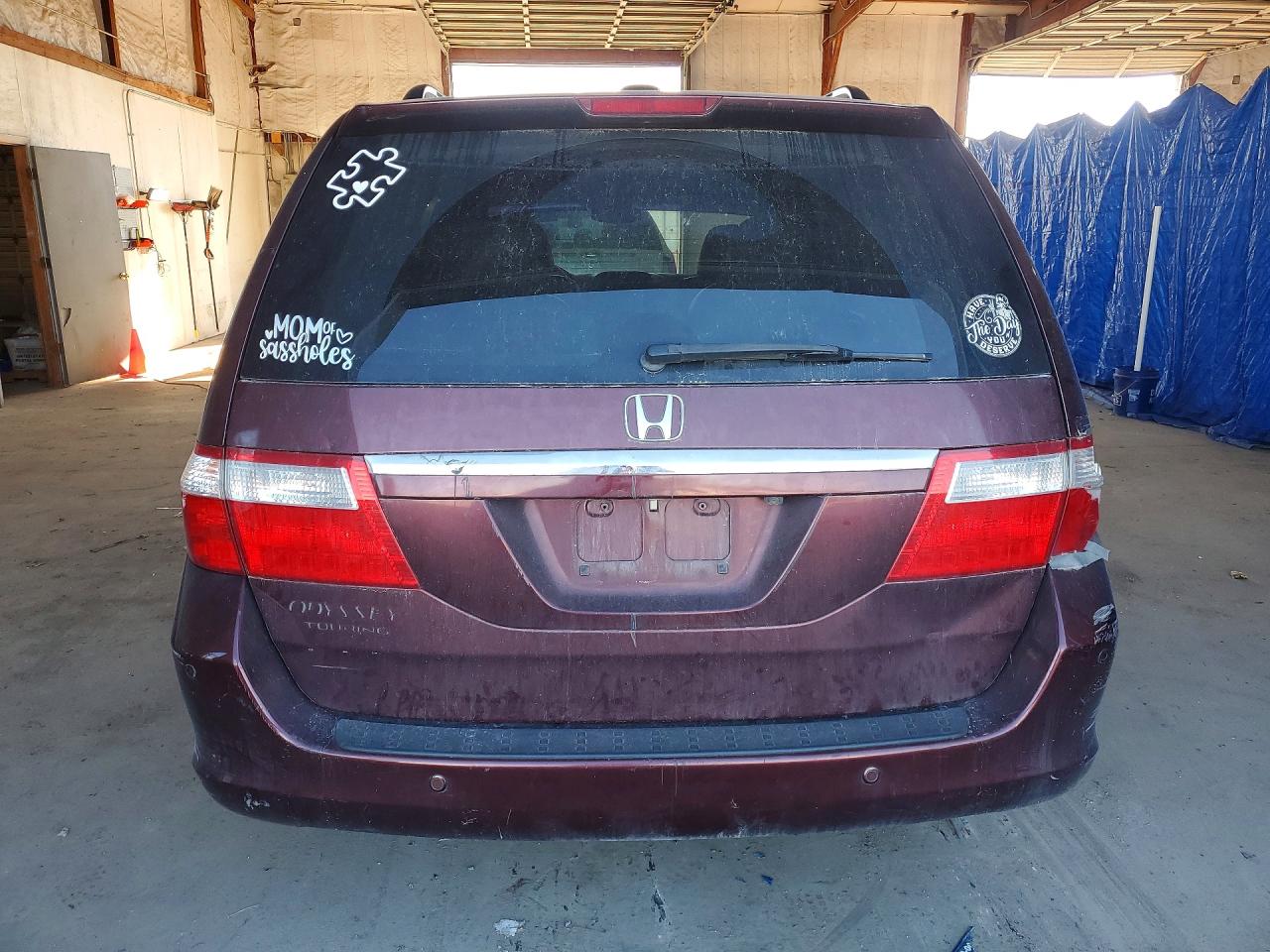 2007 Honda Odyssey Touring Burgundy vin: 5FNRL38827B101952