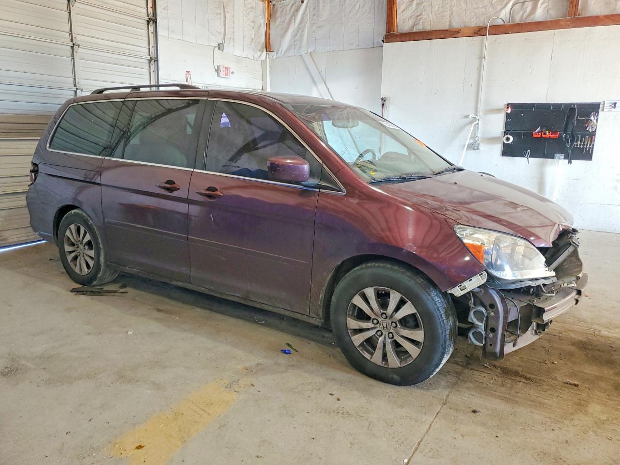 2007 Honda Odyssey Touring Burgundy vin: 5FNRL38827B101952
