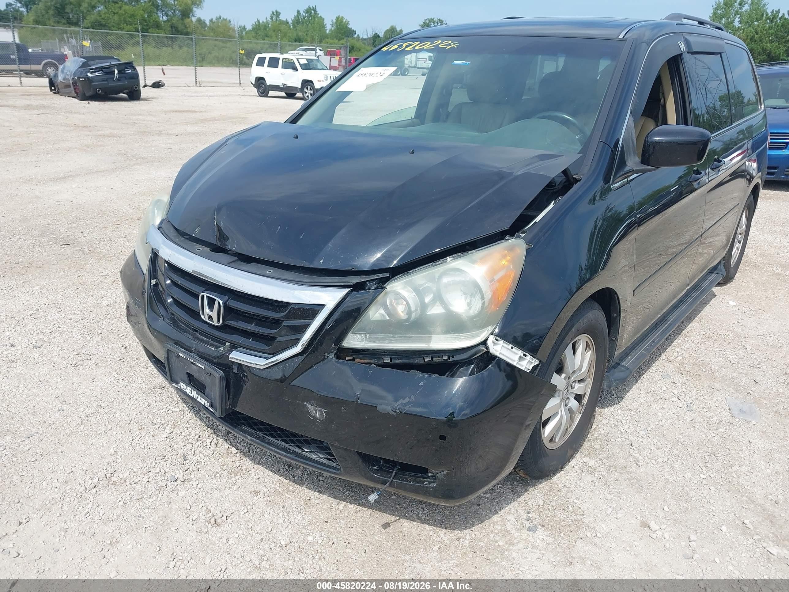 2008 Honda Odyssey Touring Черный vin: 5FNRL38828B055380