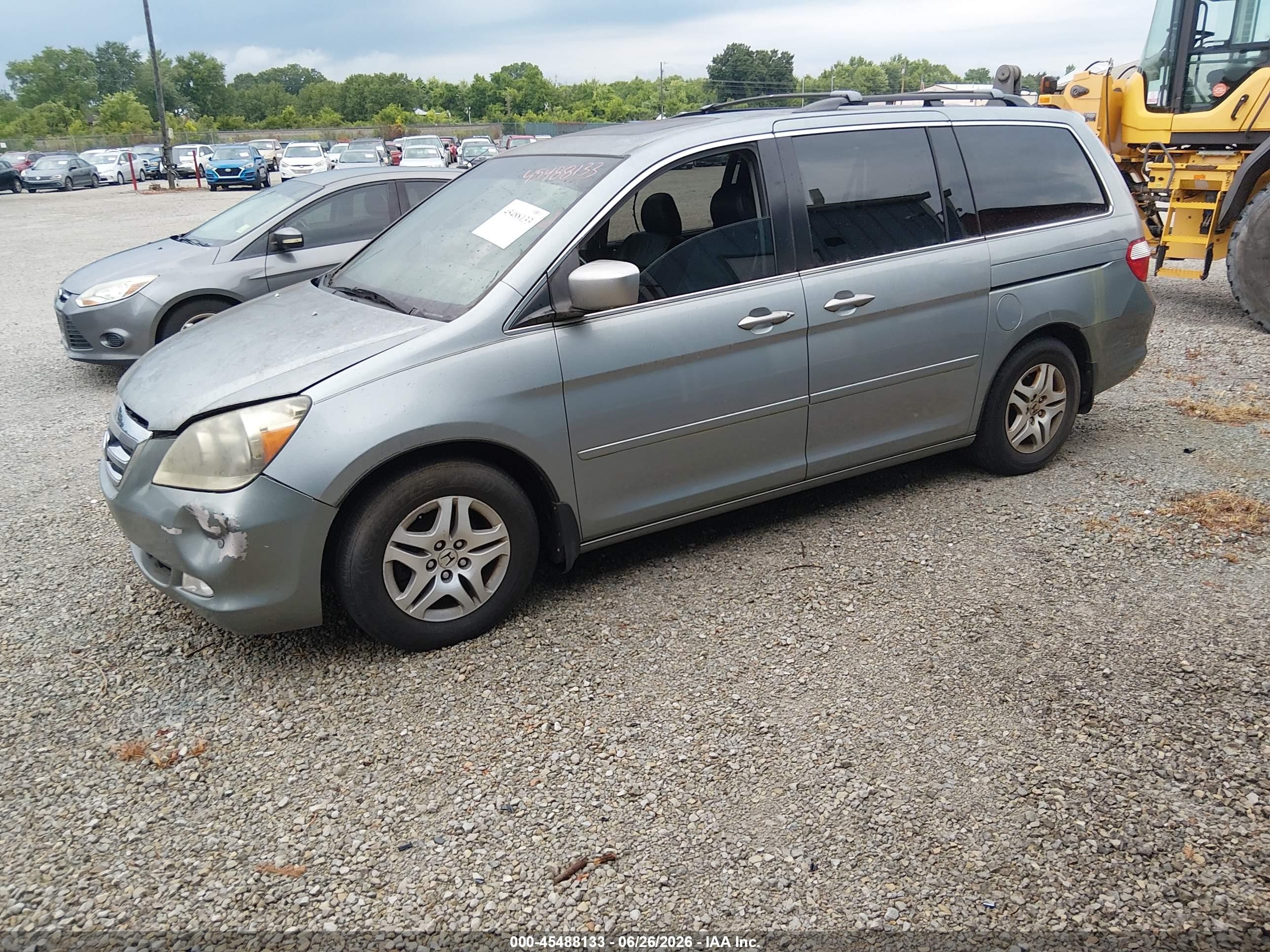 2005 Honda Odyssey Touring Синий vin: 5FNRL38835B070336