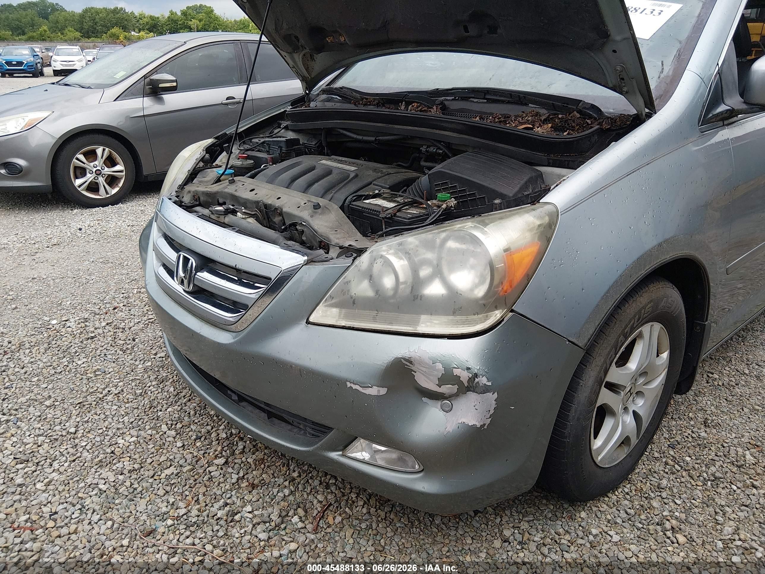 2005 Honda Odyssey Touring Синий vin: 5FNRL38835B070336