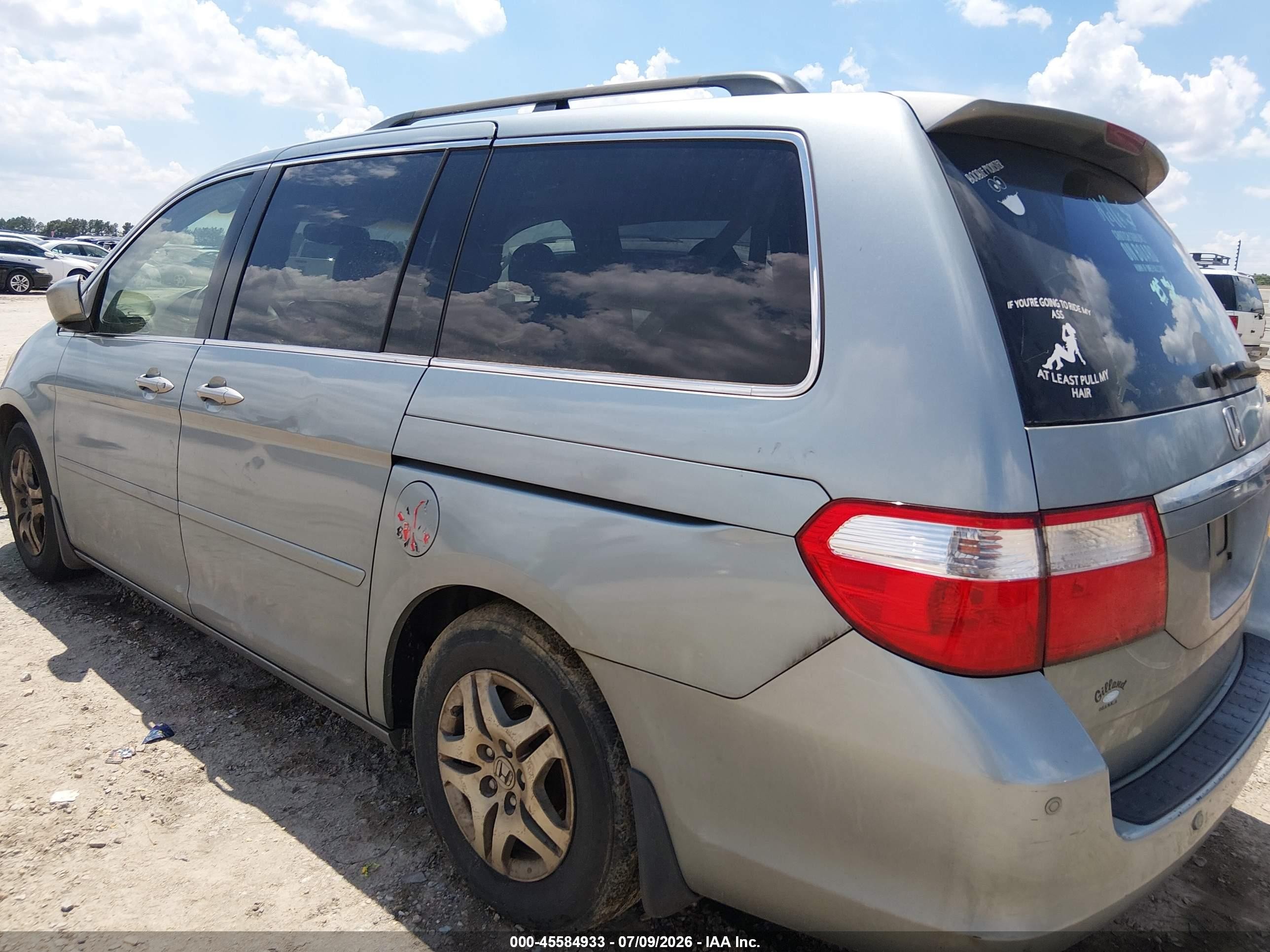 2005 Honda Odyssey Touring Light Blue vin: 5FNRL38835B119387