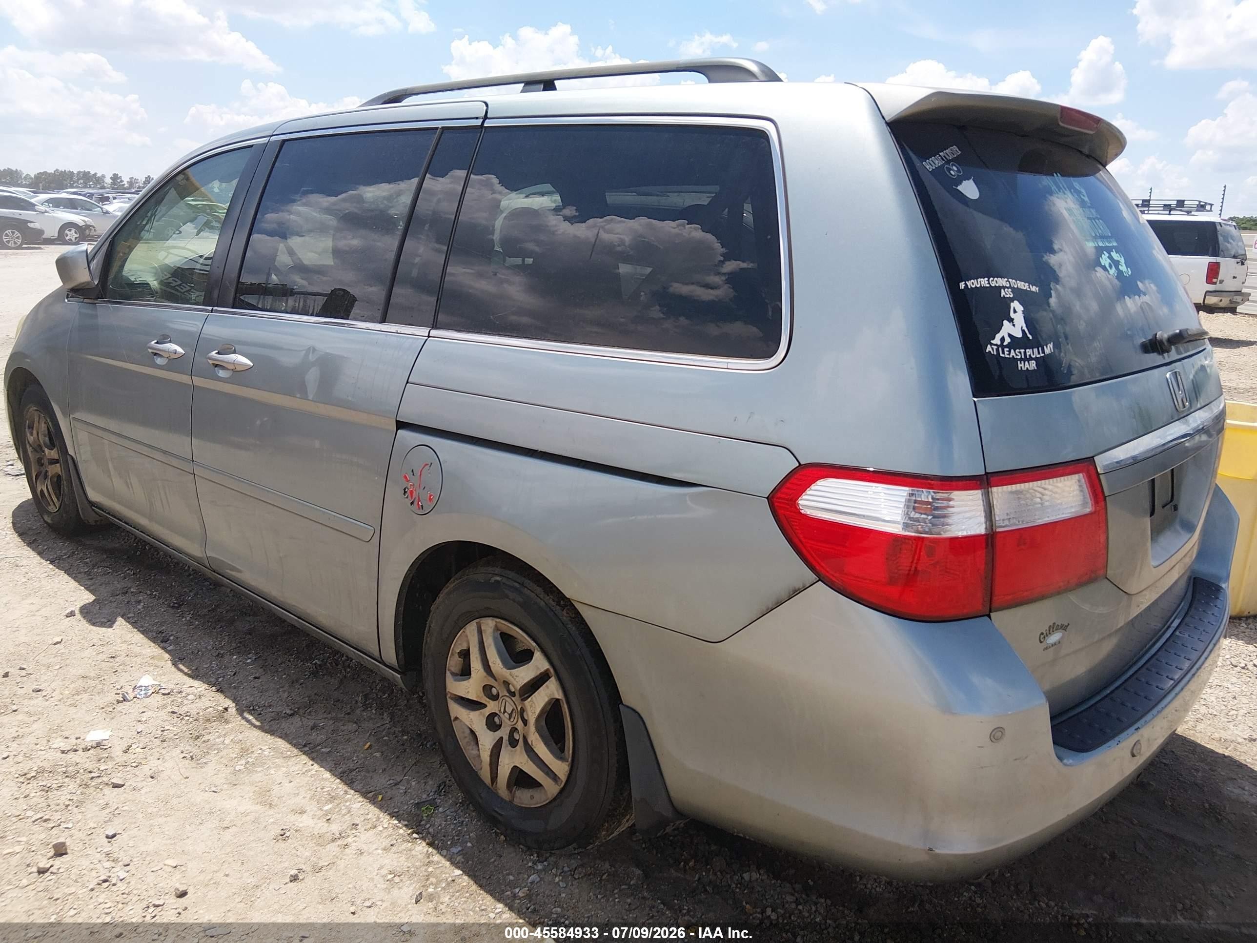 2005 Honda Odyssey Touring Light Blue vin: 5FNRL38835B119387