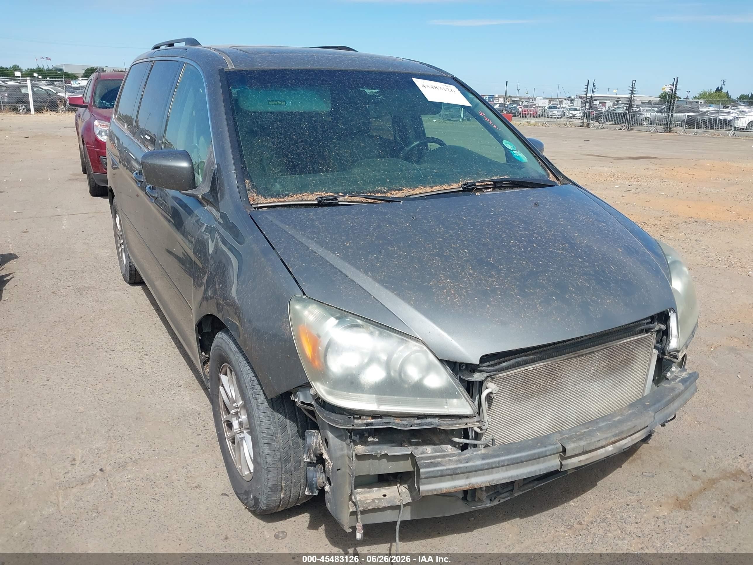 2007 Honda Odyssey Touring Gray vin: 5FNRL38837B075961