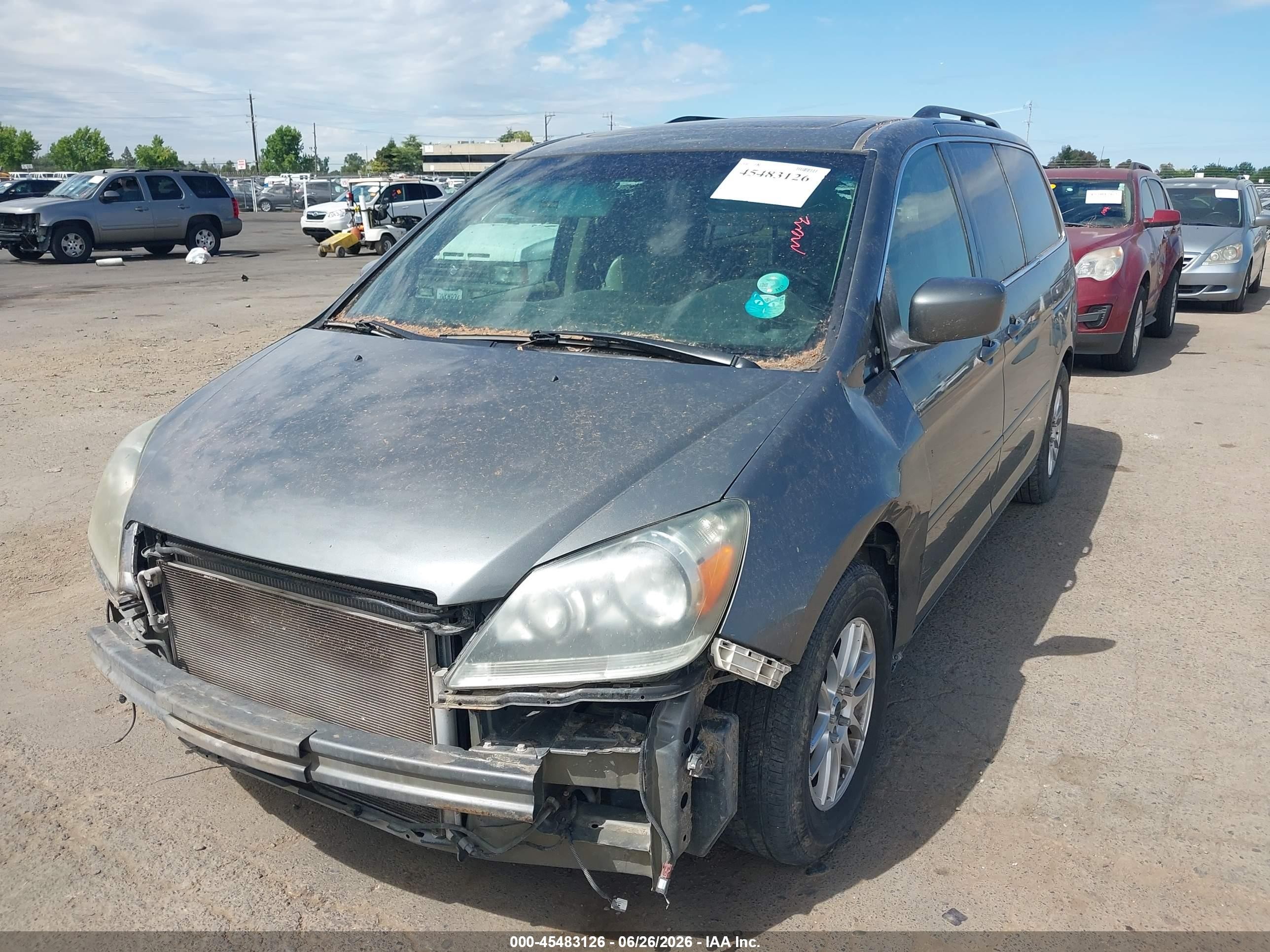 2007 Honda Odyssey Touring Gray vin: 5FNRL38837B075961