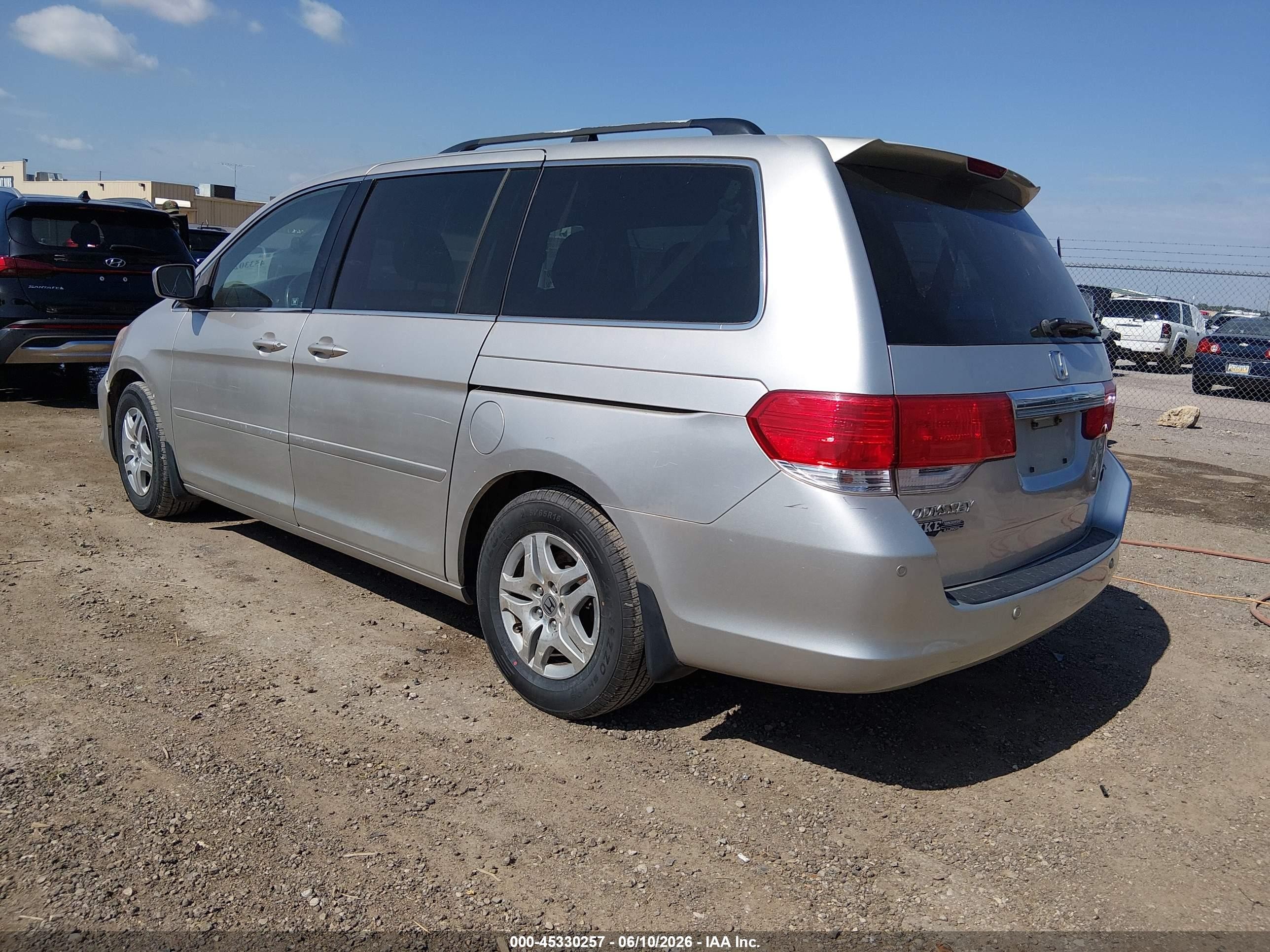 2008 Honda Odyssey Touring Серый vin: 5FNRL38838B035655